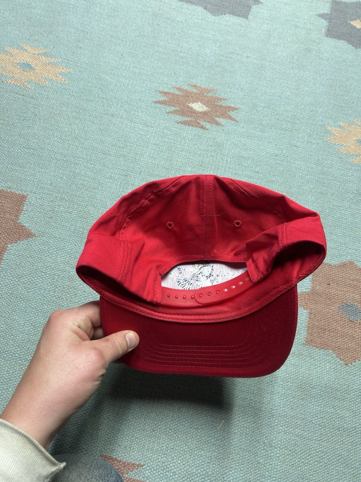 Vintage Vintage SnapBack hat square dance embroidered blue red Size ONE SIZE - 4 Thumbnail