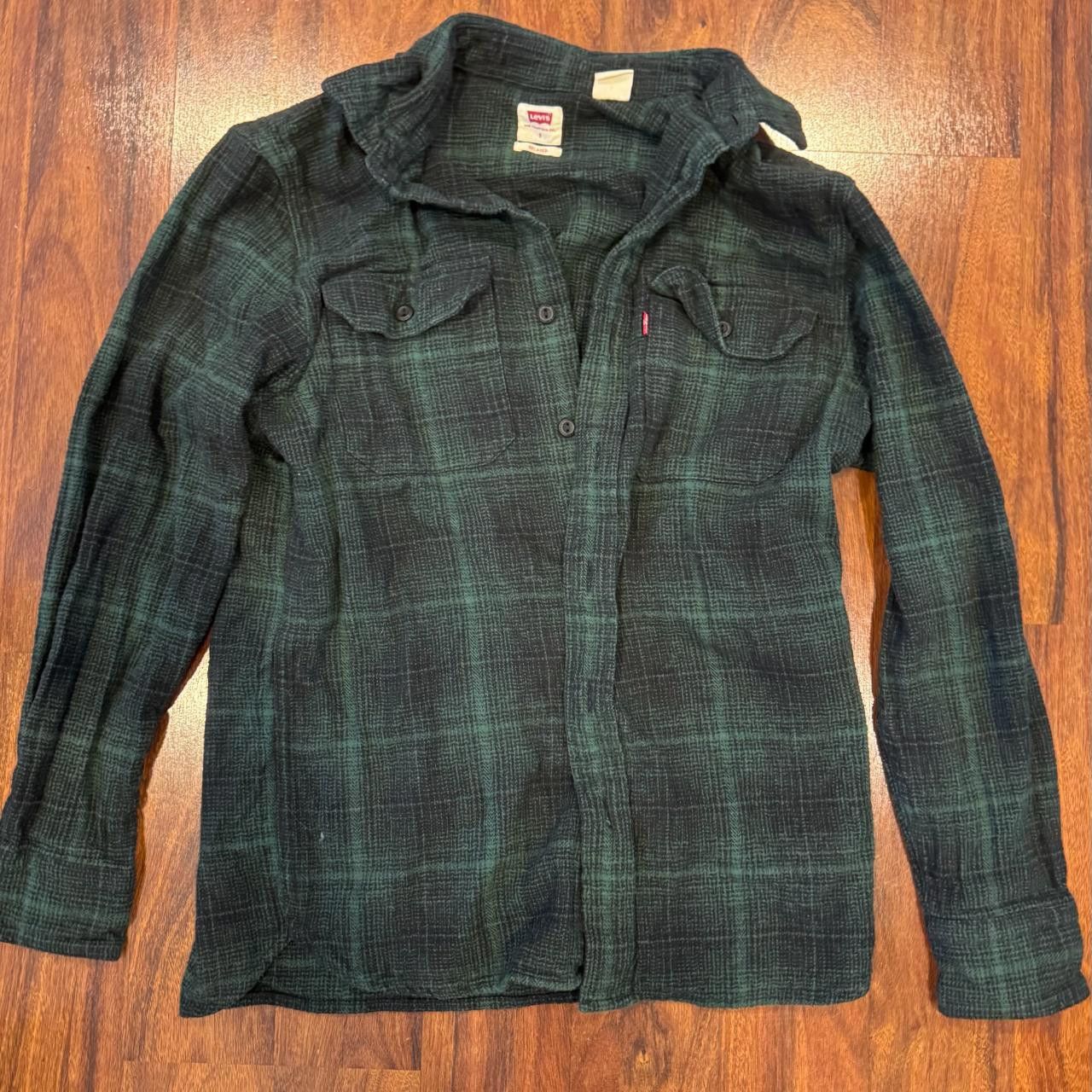 Levi's Levi's Green Flannel Size US S / EU 44-46 / 1 - 1 Thumbnail