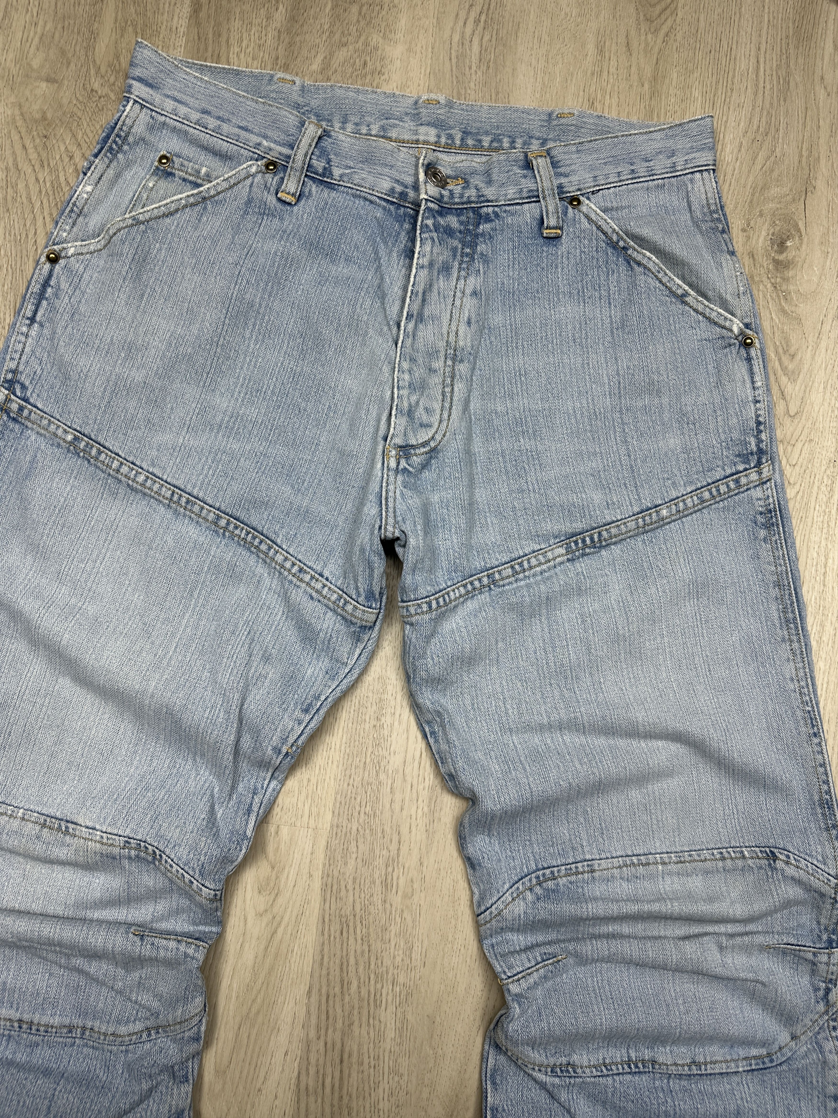 G-Star G Star Raw Vintage Mens Elwood Denim Pants Jeans Double Knee Size US 33 - 2 Thumbnail
