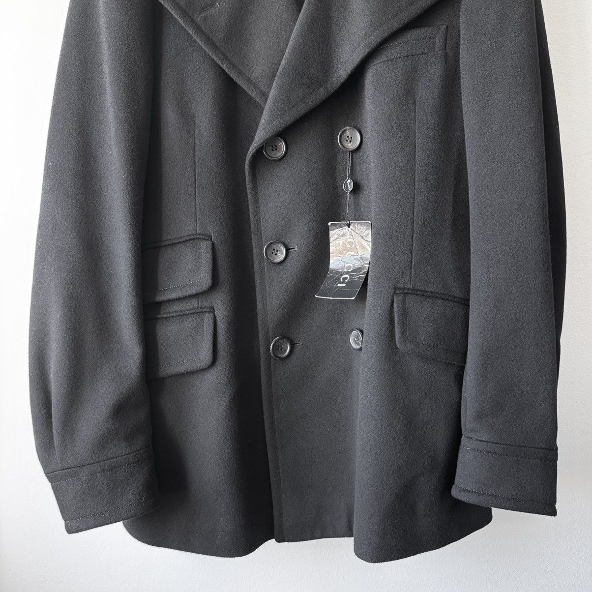 Gucci Gucci By Tom Ford FW2003 Black Double Breasted Wool Peacoat Size US L / EU 52-54 / 3 - 4 Thumbnail