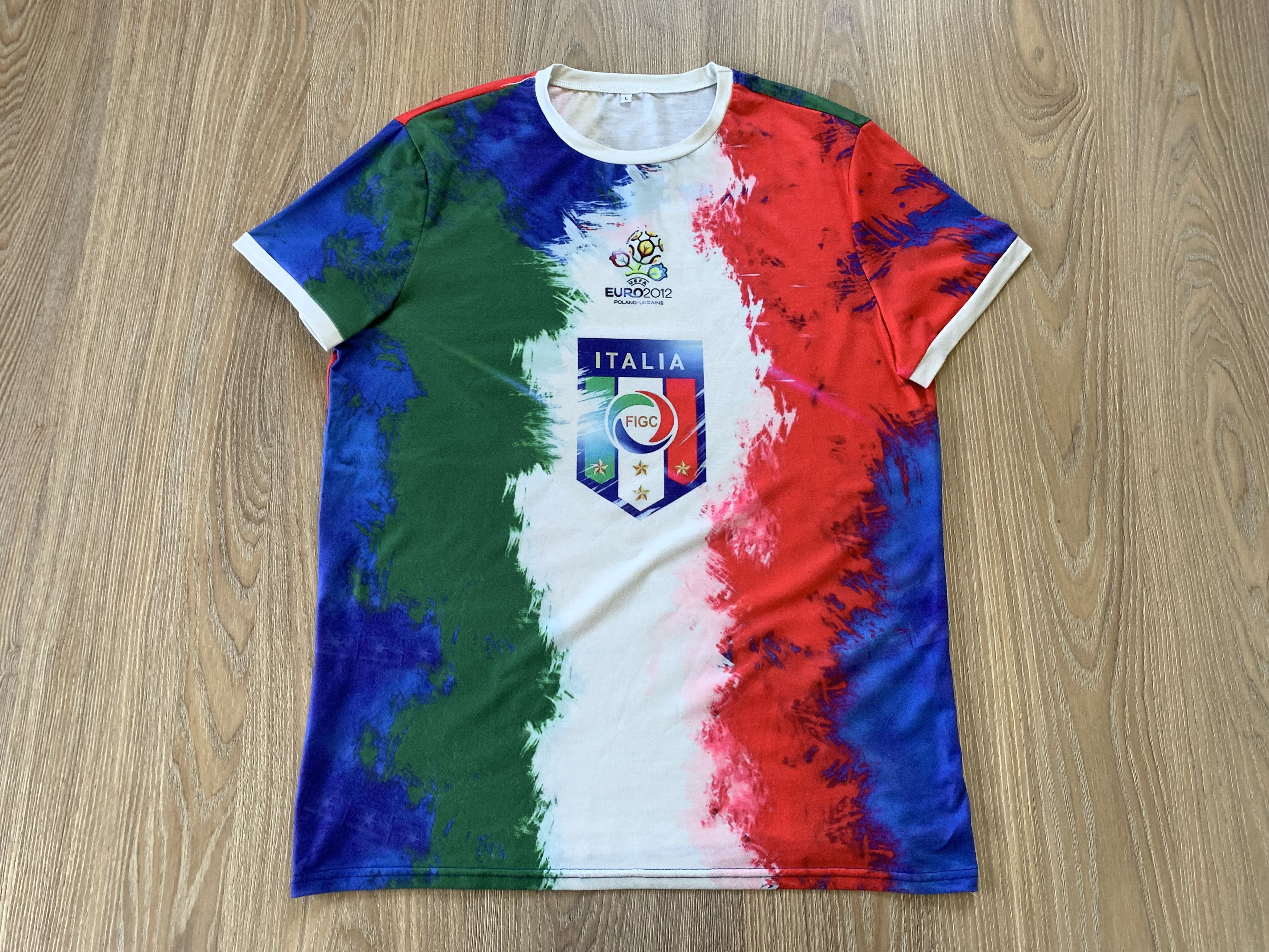 Vintage Italia Euro 2012 Printed T-Shirt Size US L / EU 52-54 / 3 - 2 Thumbnail