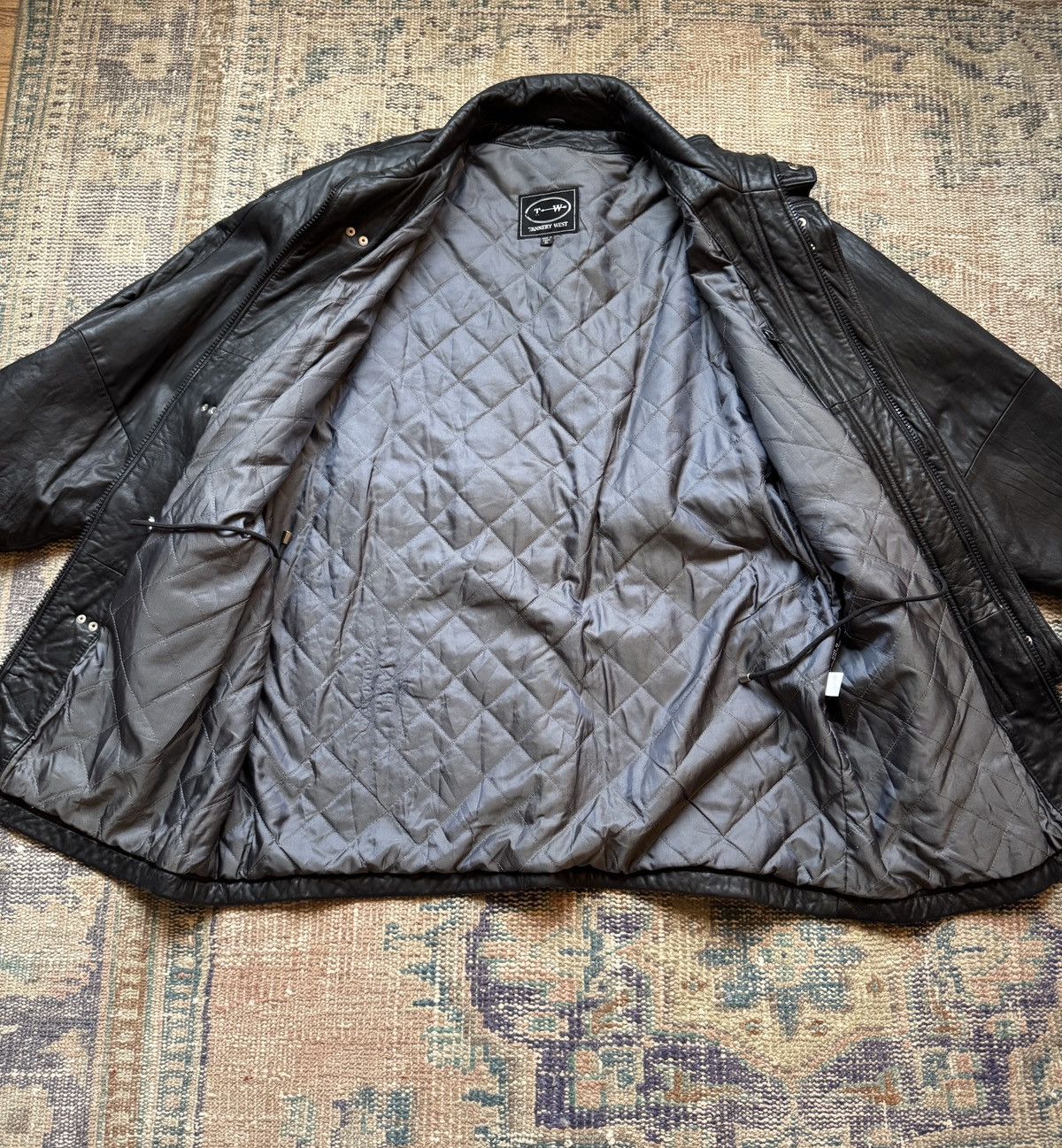 Tannery West Vintage Tannery West fireman clasp leather coat Size US XL / EU 56 / 4 - 7 Thumbnail