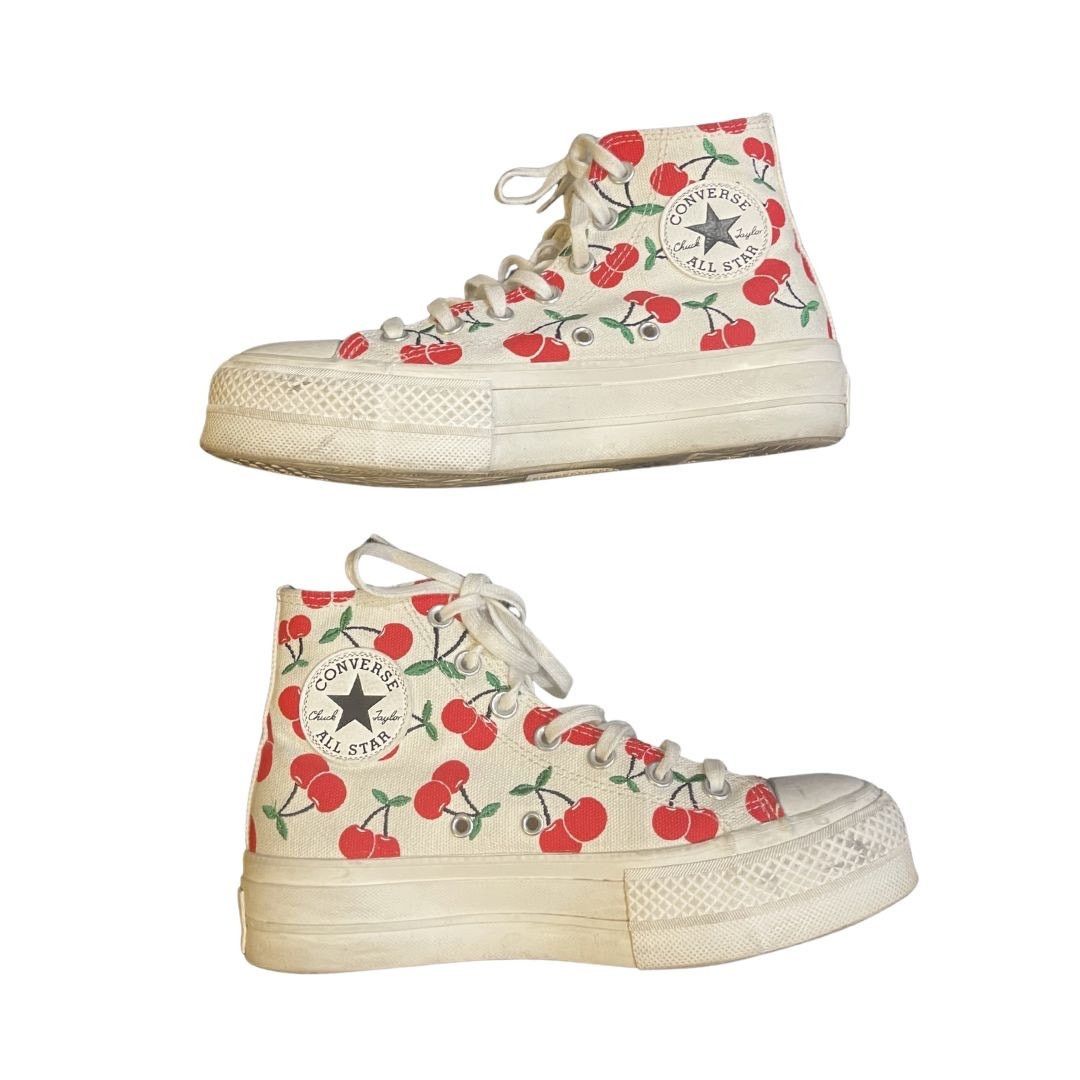 Converse Chuck Taylor All Star Platform High Top All Cherry Sneakers Size US 7 / IT 37 - 1 Thumbnail
