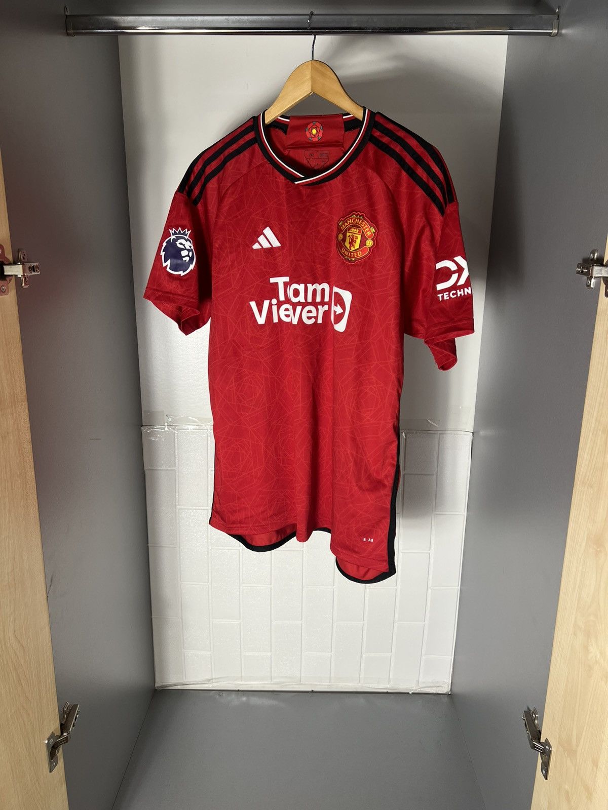 Vintage VERY RARE ADIDAS FC MANCHESTER UNITED ENGLAND SOCCER JERSEY Size US XXL / EU 58 / 5 - 4 Thumbnail