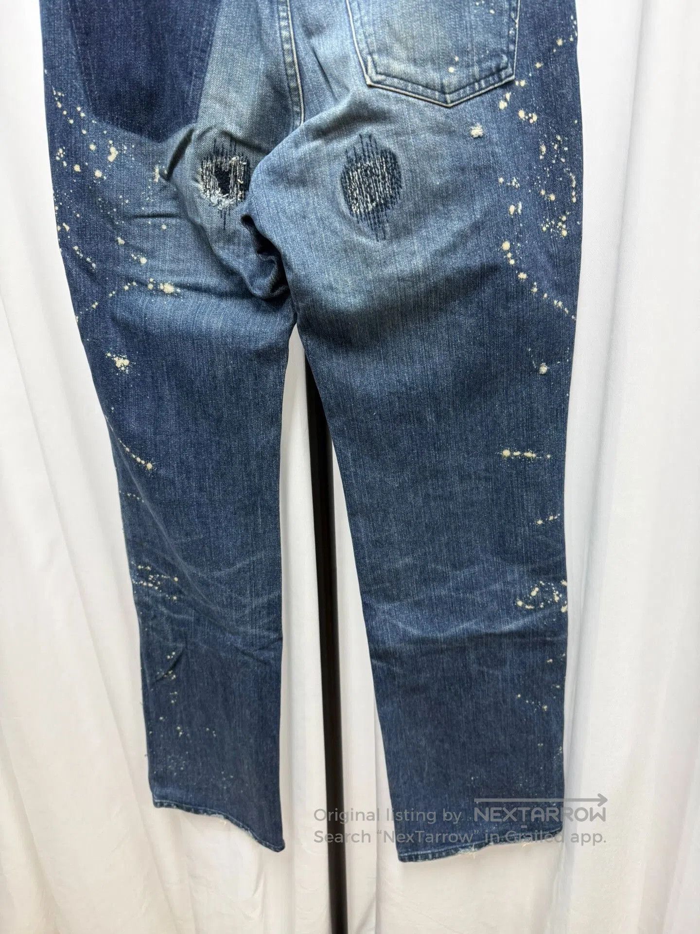 Number (N)ine Number (N)ine Bullet Hole Distressed Blue Jeans. Size US 30 / EU 46 - 7 Thumbnail