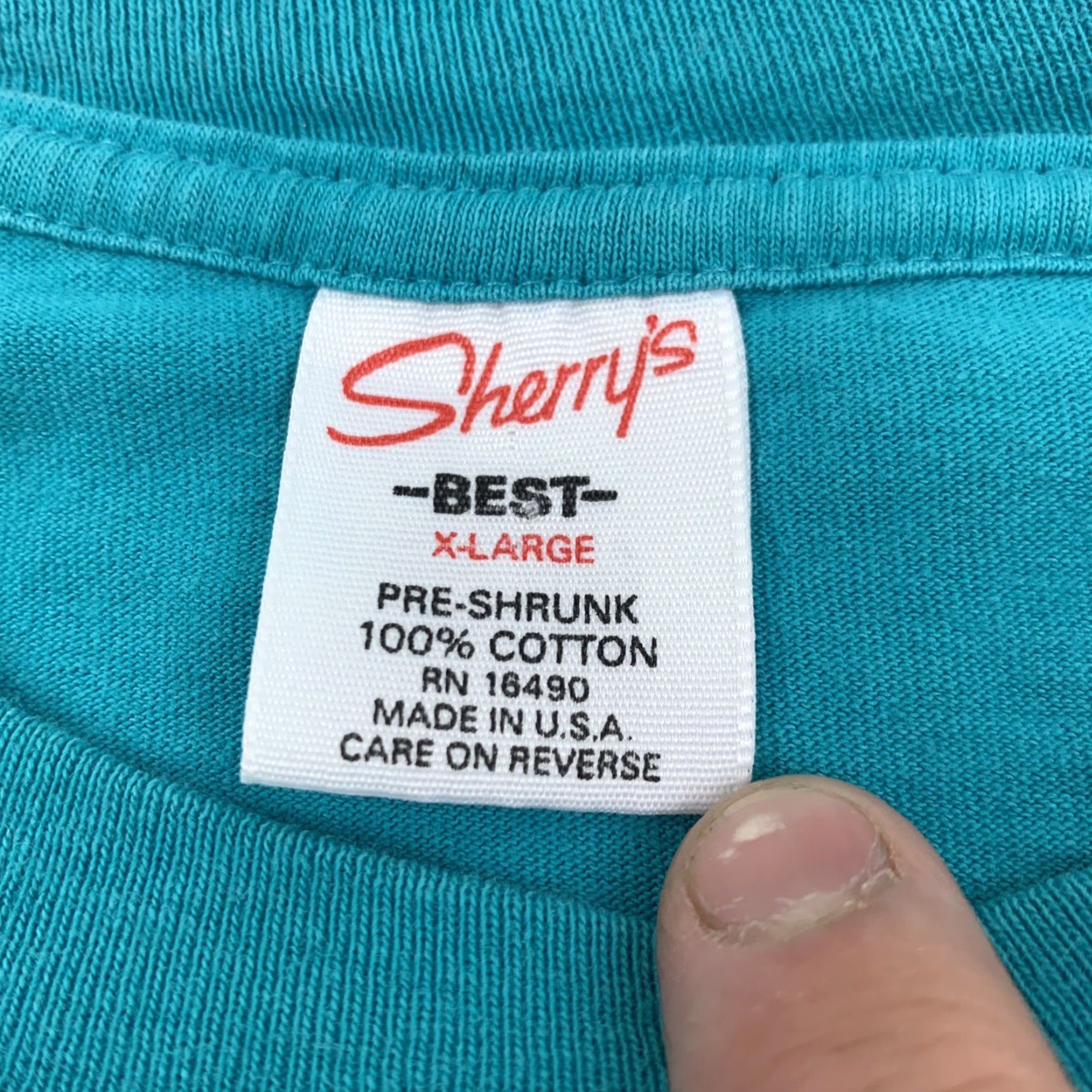 Vintage VINTAGE Sherry’s Best T-Shirt Men XL Blue 90s Ocean Nature Sea Shells Florida Size US XL / EU 56 / 4 - 4 Thumbnail