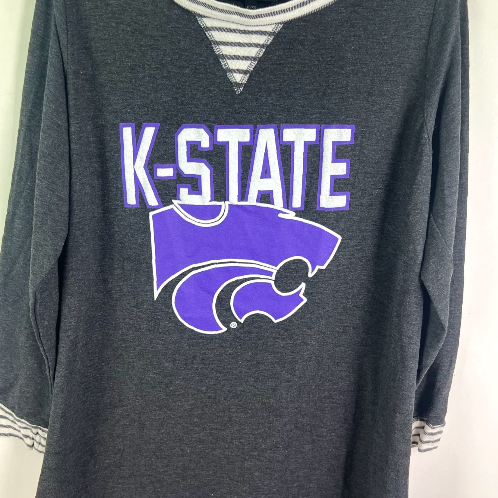Vintage Vintage Yes Kansas State Wildcats Pullover Tunic Sweatshirt Womens XL Black/Purple Game Day Brand: Game Day Brand? Size XL / US 12-14 / IT 48-50 - 2 Thumbnail