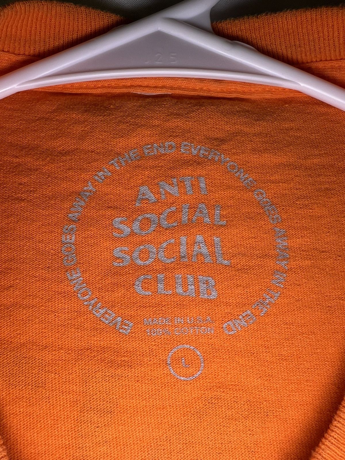 Anti Social Social Club ASSC bright orange t shirt with blue print Size US L / EU 52-54 / 3 - 3 Thumbnail