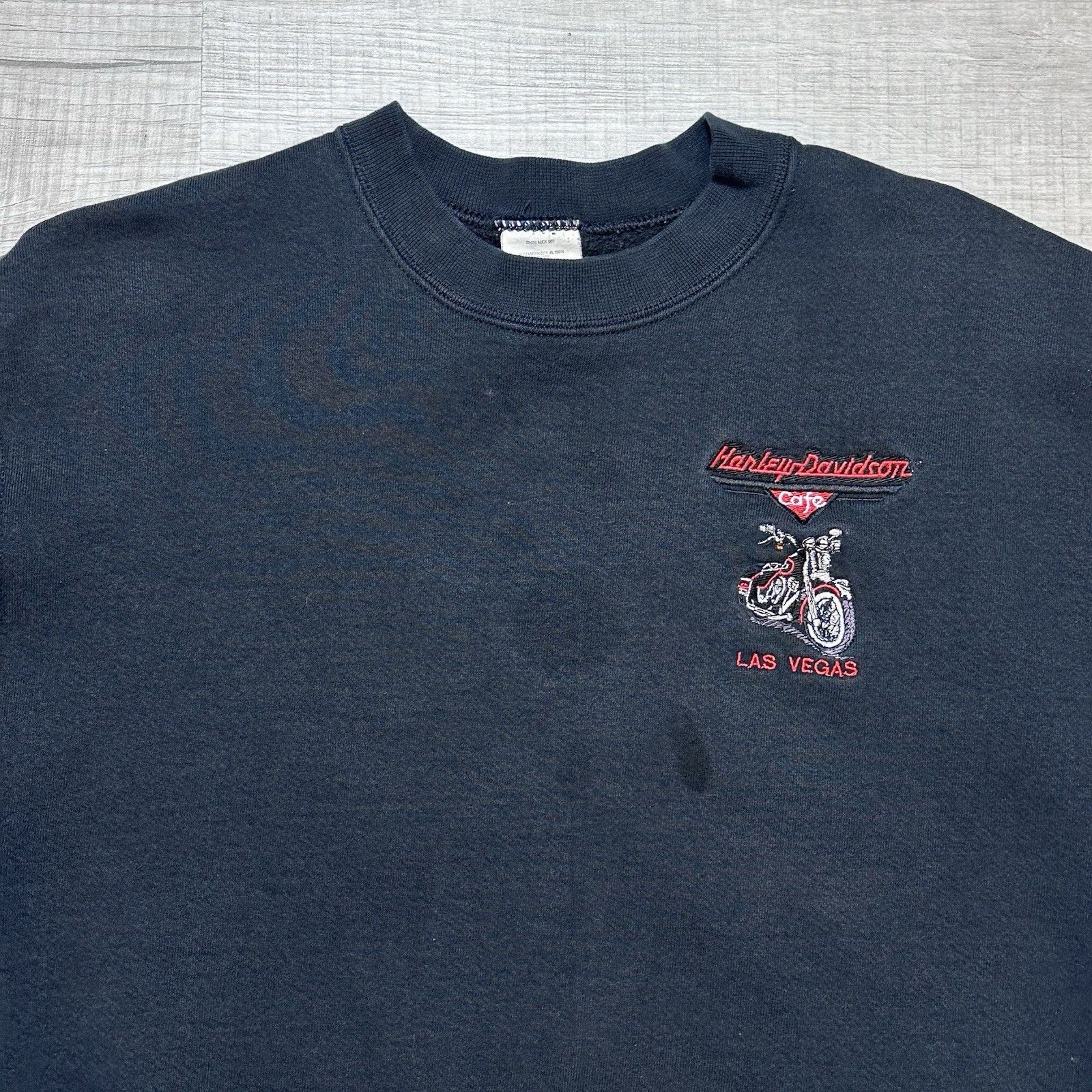 Harley Davidson × Vintage Vintage Harley Davidson Cafe Las Vegas Crewneck Sweatshirt Size US M / EU 48-50 / 2 - 5 Thumbnail