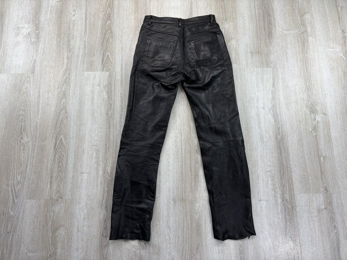Leather × Vintage Womens biker motorcycle leather pants Bamboo Size 30 Size 24" / US 00 / IT 34 - 7 Thumbnail