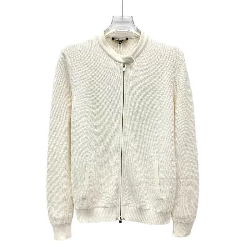Loro Piana Loro Piana Ivory mulberry silk stand collar zip long-sleev Size XS / US 0-2 / IT 36-38 - 1 Thumbnail