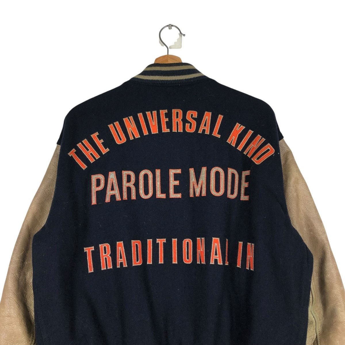 Japanese Brand 🔥VINTAGE JUMPER VARSITY LEATHER JACKET PAROLE MODE BIG LOGO Size US M / EU 48-50 / 2 - 11 Thumbnail