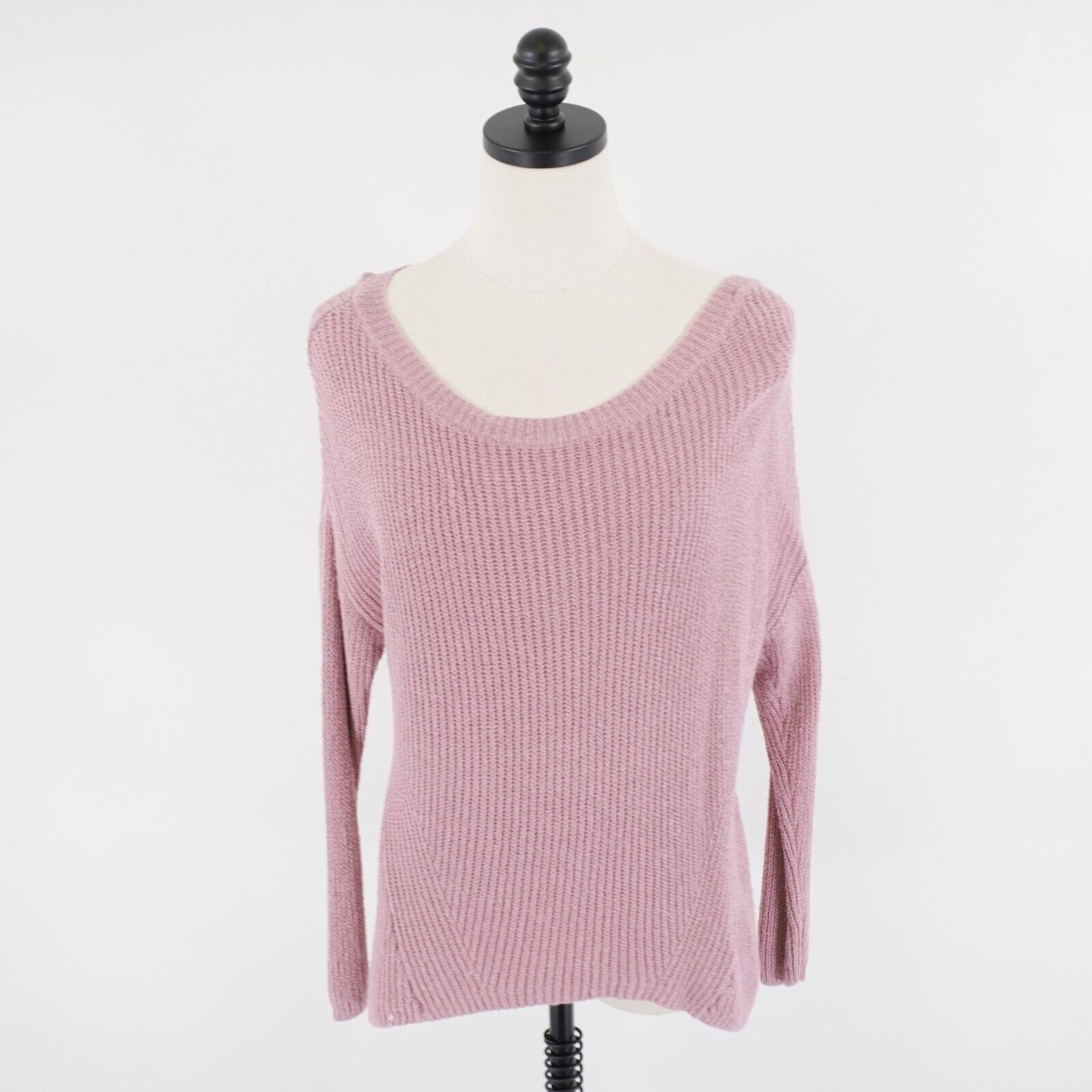 Express Express Purple Knit Small Scoop Neck Back Cut Out Sweater Vi Size S / US 4 / IT 40 - 1 Thumbnail