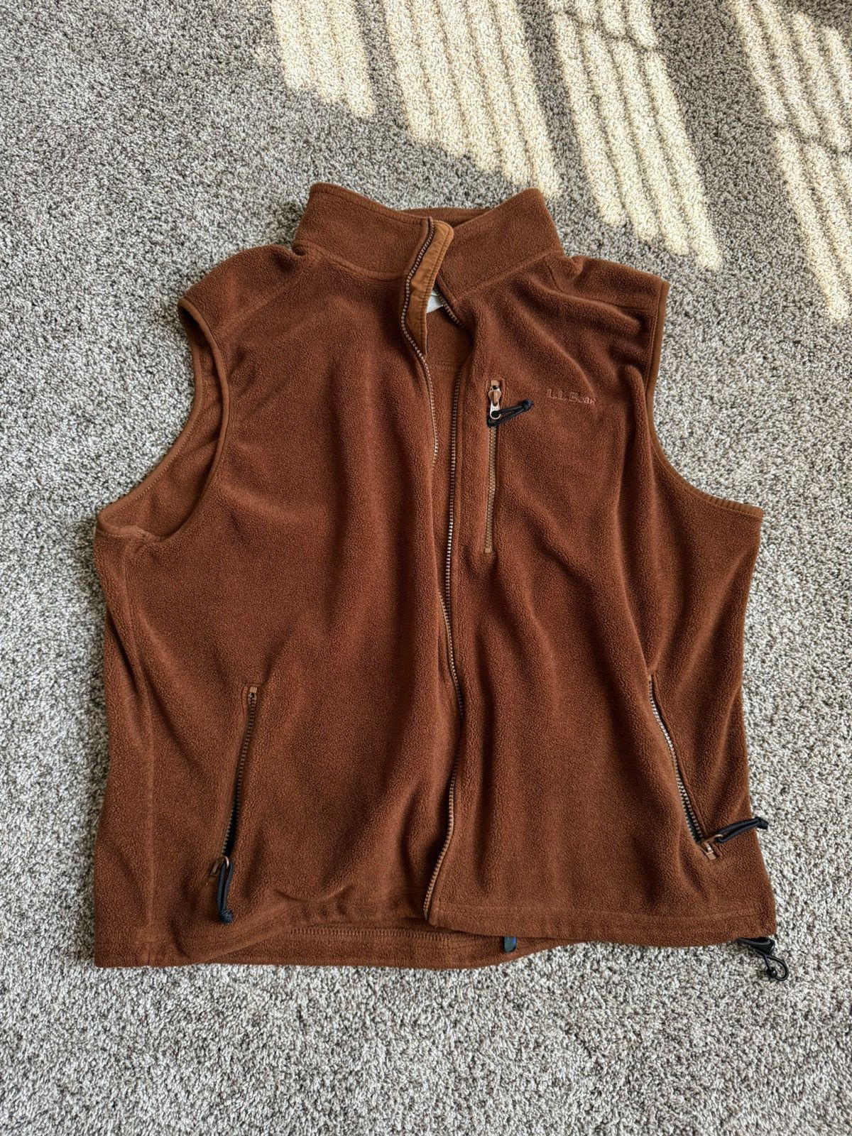 L.L. Bean × Vintage Vintage Brown L.L. Bean Fleece Vest Size US XL / EU 56 / 4 - 1 Thumbnail