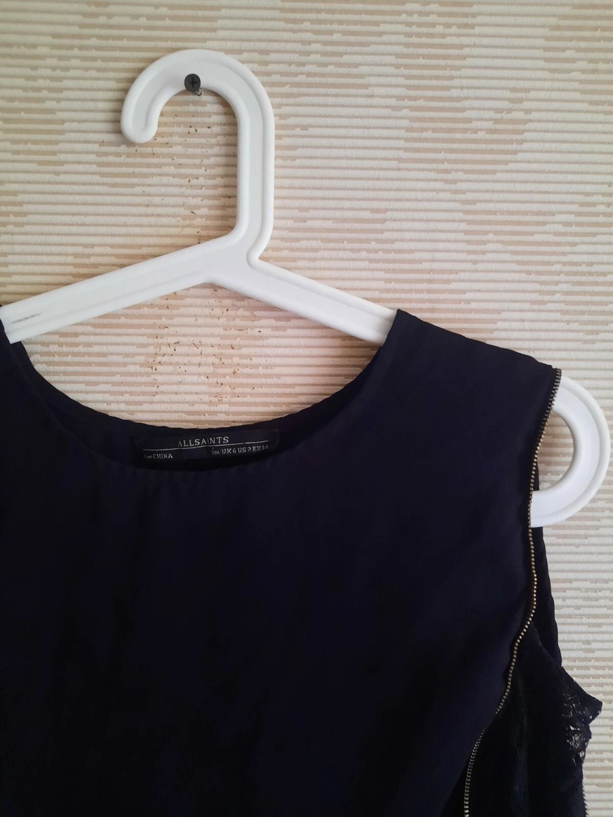 Allsaints Allsaints Sophia Top Lace Panel Tank Top With Zips Size XS / US 0-2 / IT 36-38 - 5 Thumbnail