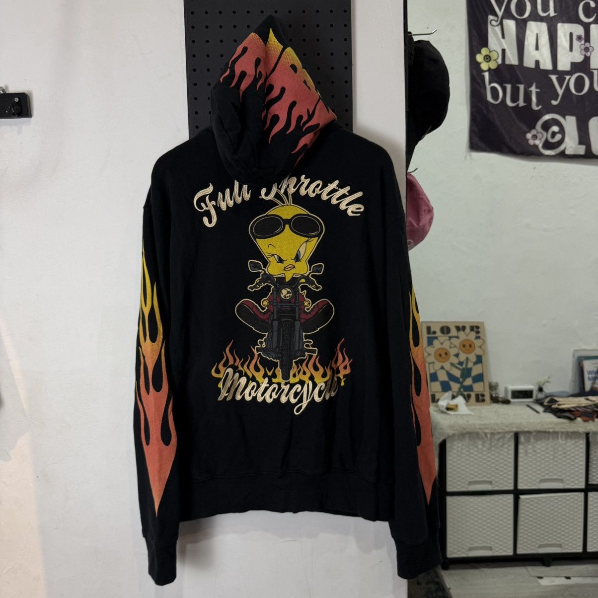 Japanese Brand LOWBLOW KNUCKLE x looney tunes flame motorcycle zip hoodie Size US XL / EU 56 / 4 - 1 Thumbnail