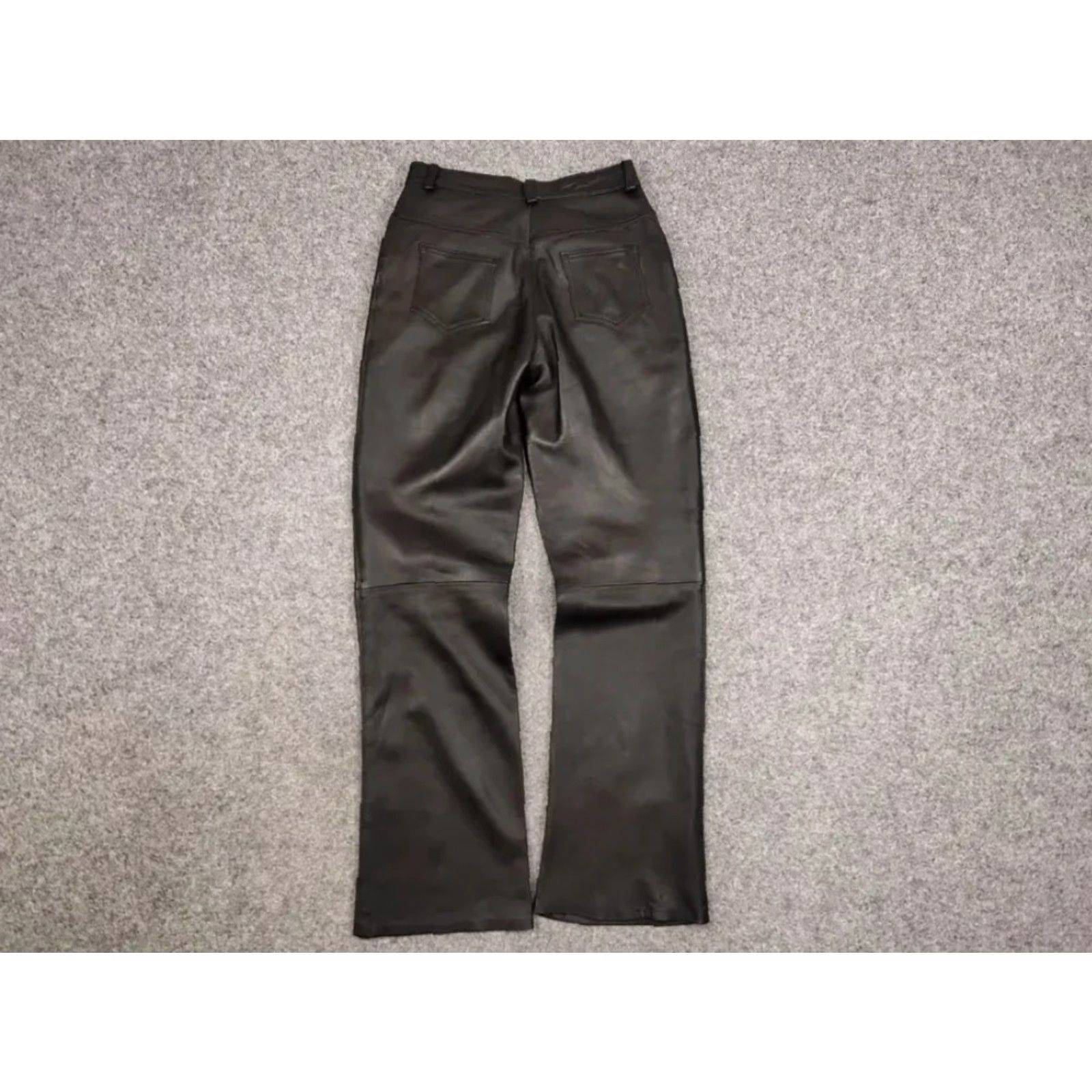 Vintage Vintage Japan Avant Garde Leather Baggy Flared Pants Size 24" / US 00 / IT 34 - 2 Thumbnail