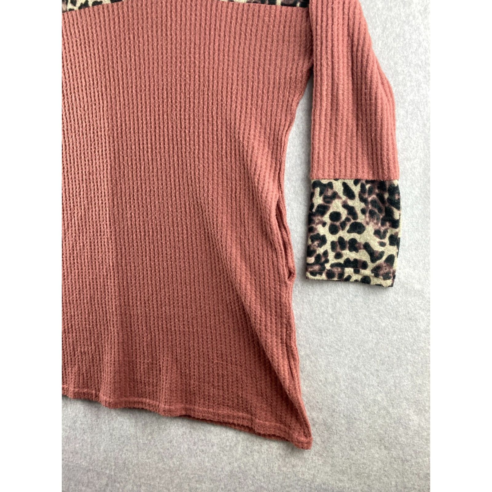 Pinko UMGEE Sweater Womens Medium M Pink Leopard Print Pullover Waffle Knit Knit? Size M / US 6-8 / IT 42-44 - 6 Thumbnail