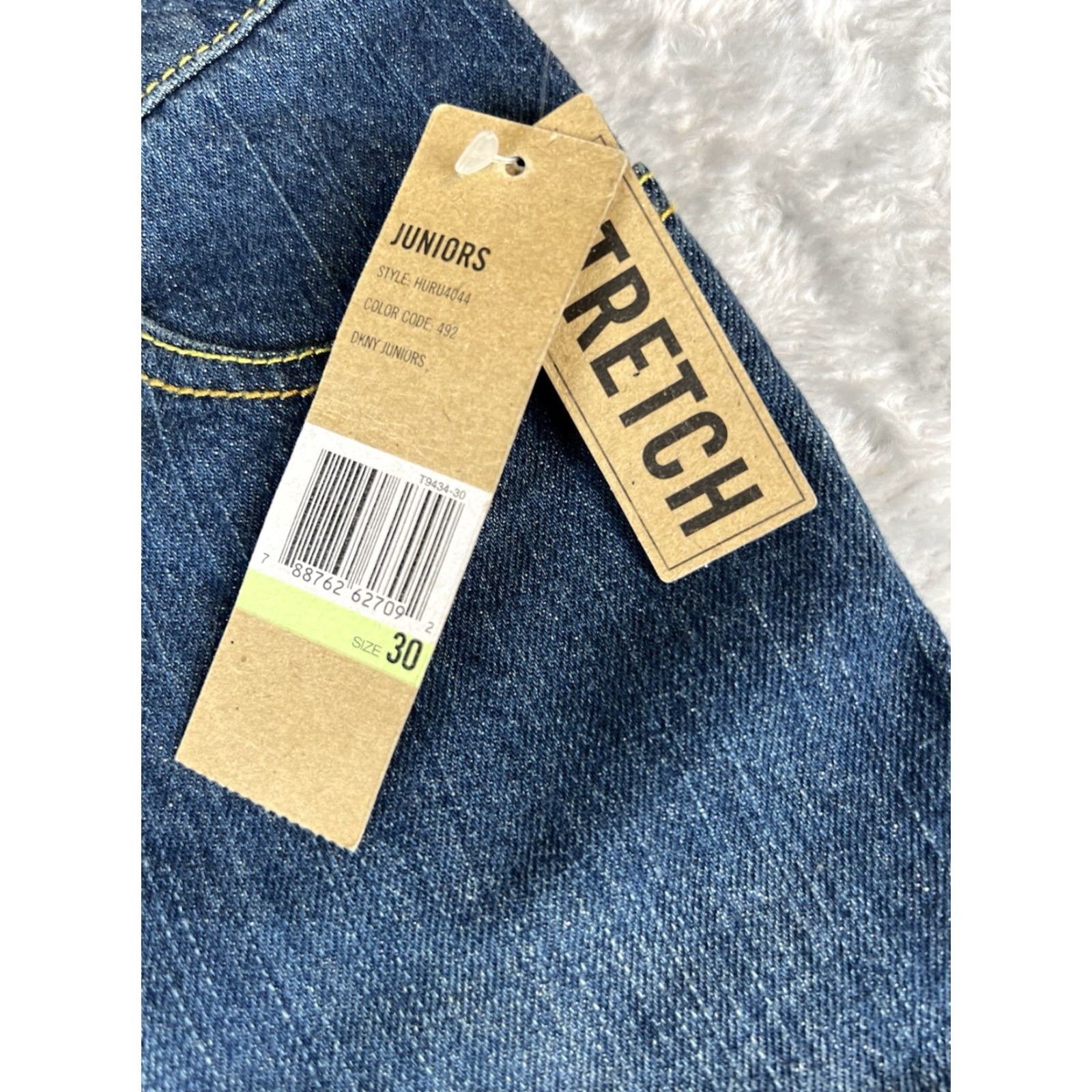 Vintage DNKY Times Square Jeans Dark Wash Stretch Blue Jeans 30 Regular Mens Womens Juniors 90s Bohemian City Size 30" / US 8 / IT 44 - 4 Thumbnail