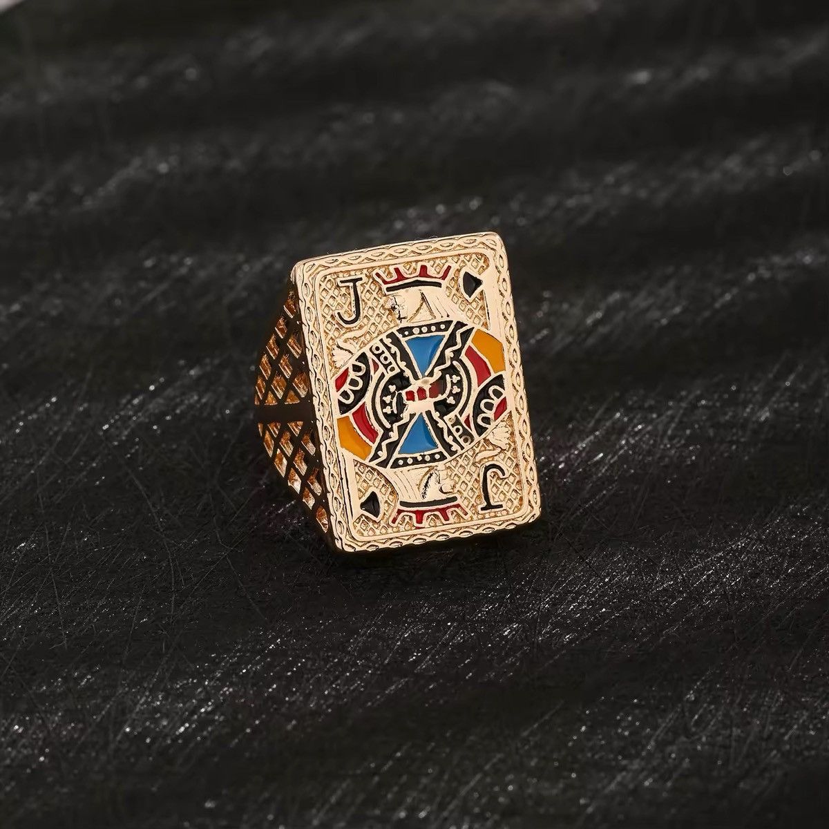 Jewelry × Vintage Jack Men's Ring Brass Plated 14K Gold Size ONE SIZE - 1 Thumbnail