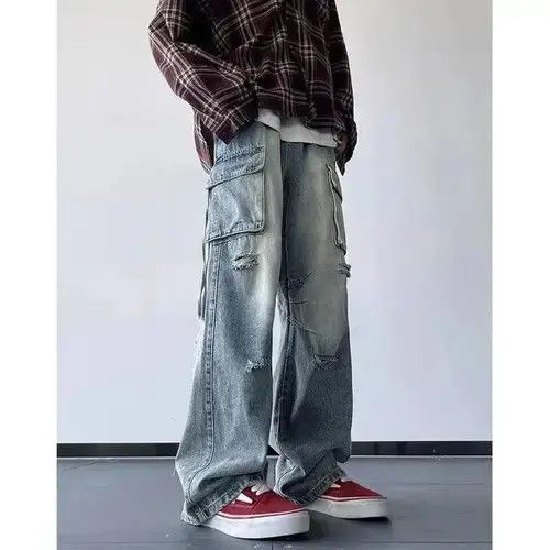 Jean Ripped Holes Cargo jeans Size US 32 / EU 48 - 4 Thumbnail