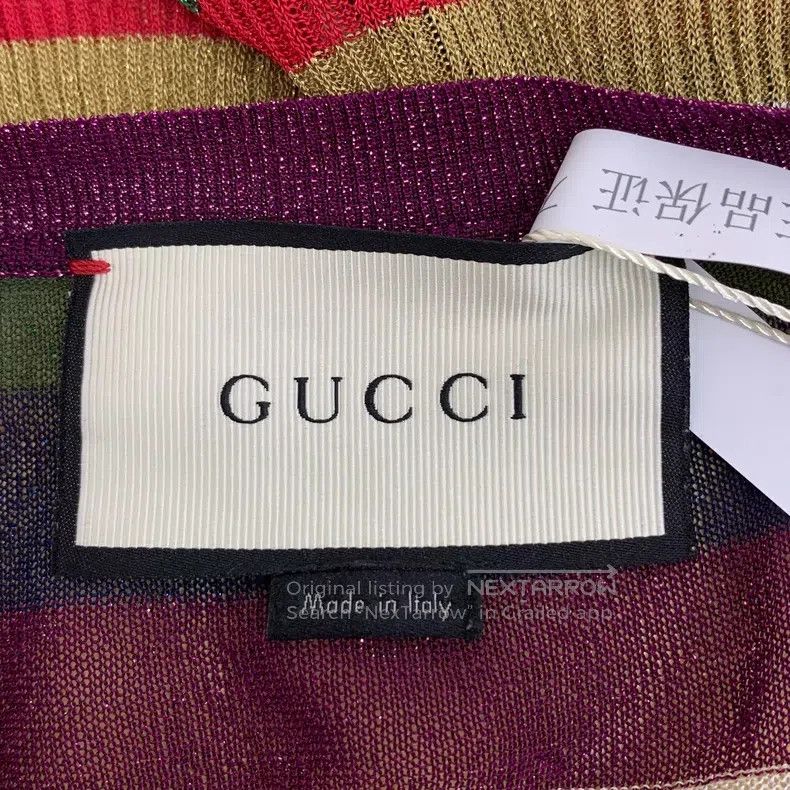 Gucci Gucci Colour-blocked striped fine flash tassel round-neck Size XS / US 0-2 / IT 36-38 - 5 Thumbnail