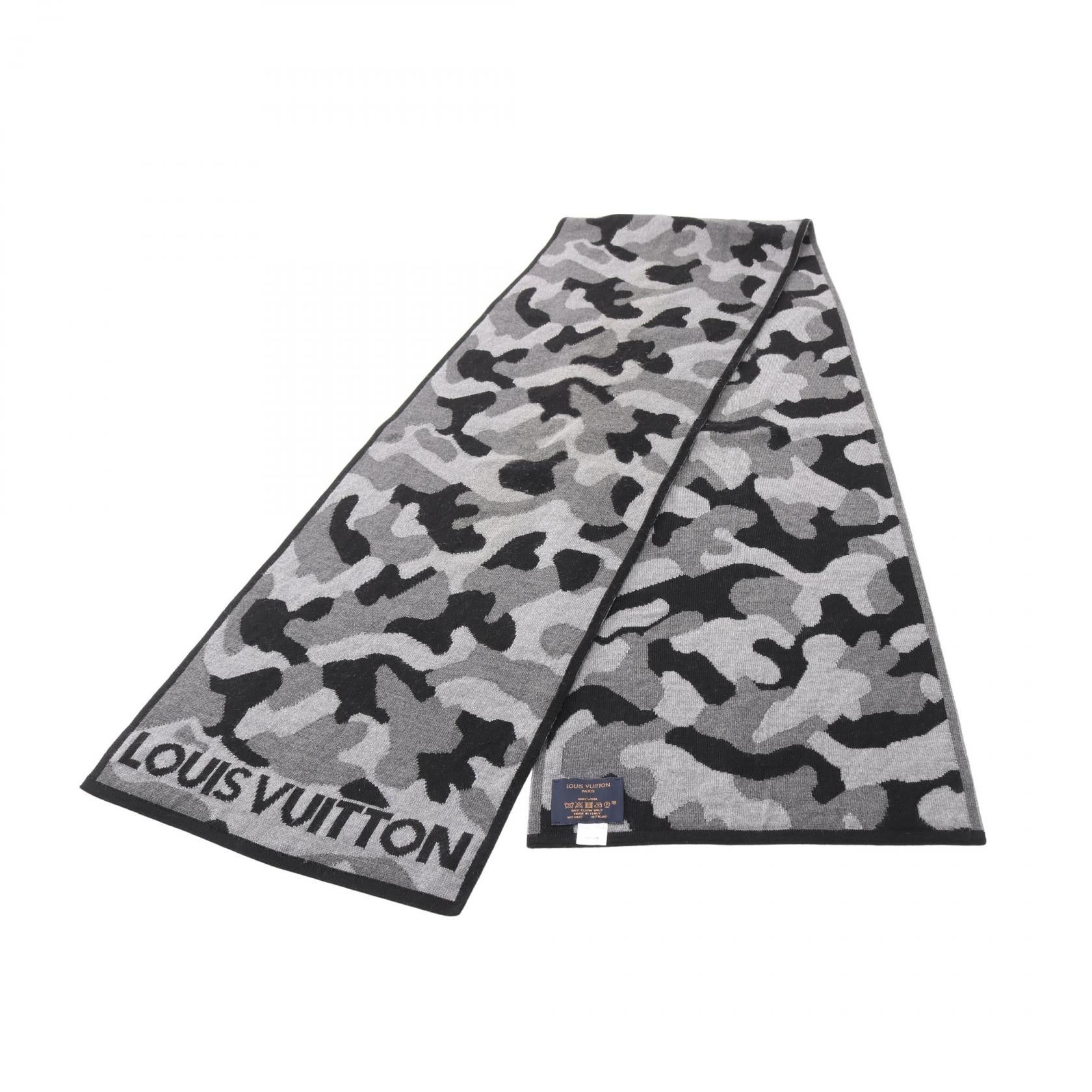 Louis Vuitton Louis Vuitton Louis Vuitton Echarpe Military Wool Scarf Textile Scarf DUTY FREE for USA Size ONE SIZE - 1 Thumbnail