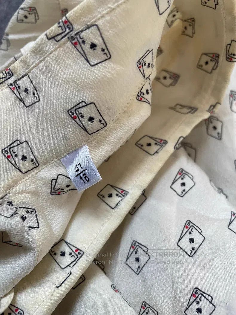 Saint Laurent Paris Saint Laurent Paris size 41 Silk full print poker shirt Size US S / EU 44-46 / 1 - 6 Thumbnail