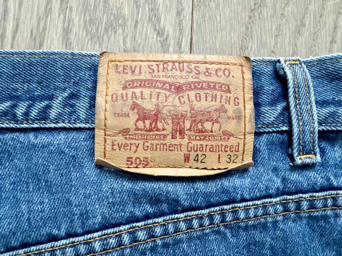Levi's Levi's 505 Vintage 90s Regular Fit Straight Leg Jeans Size US 42 / EU 58 - 8 Thumbnail