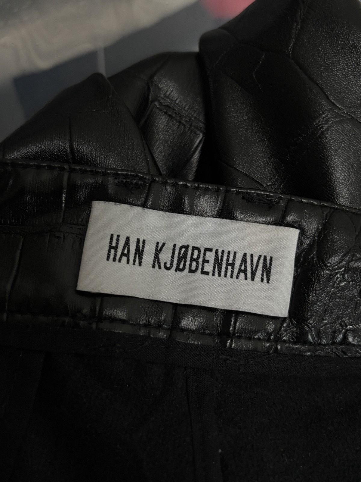 Han Kjobenhavn Han Kjobenhvn Black Croc Vegan Leather Avant Garde Pants Size US 30 / EU 46 - 8 Thumbnail