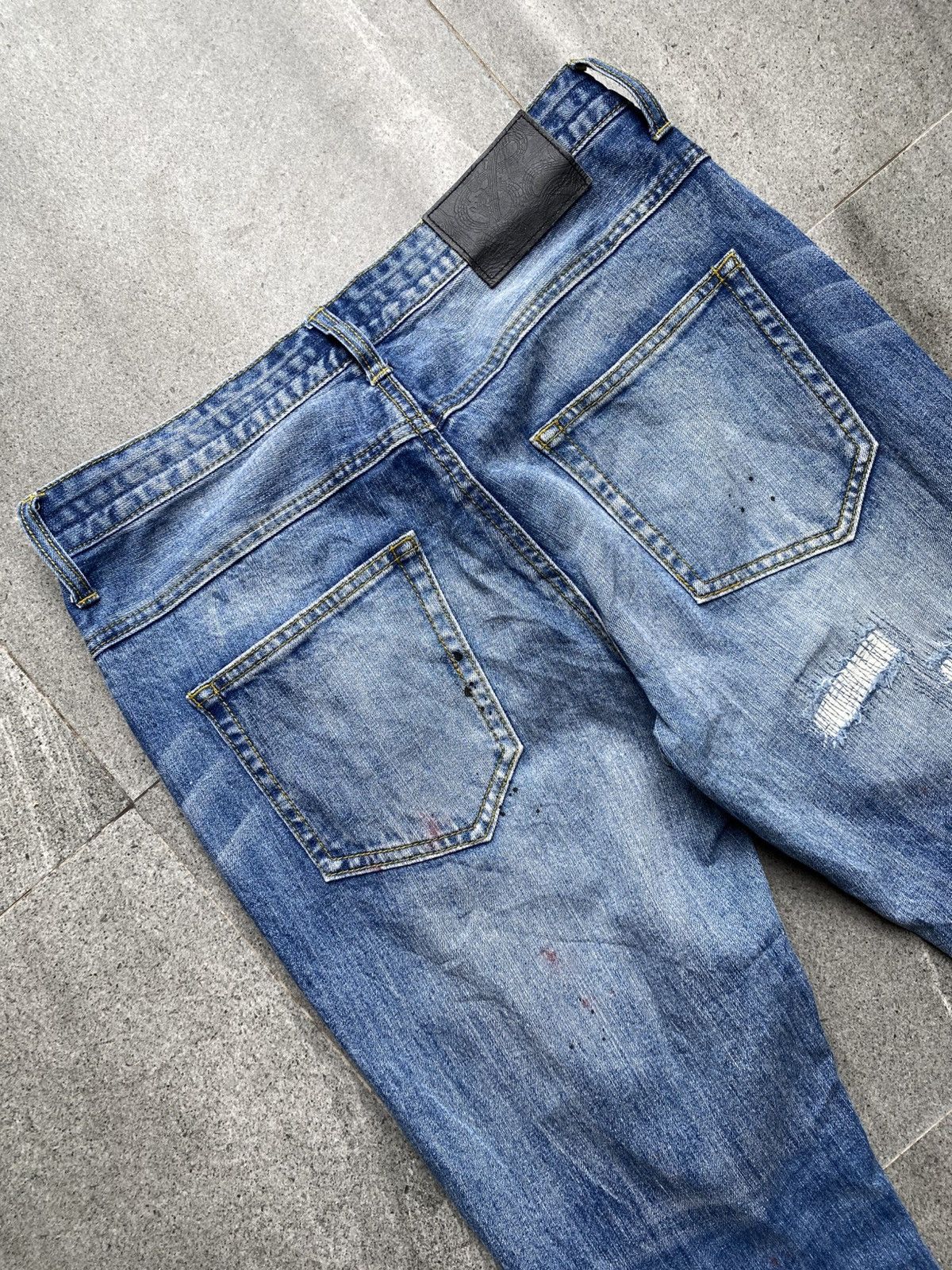 Number (N)ine Number (N)ine Distressed Denim – Archive Japanese Brand Size US 30 / EU 46 - 7 Thumbnail