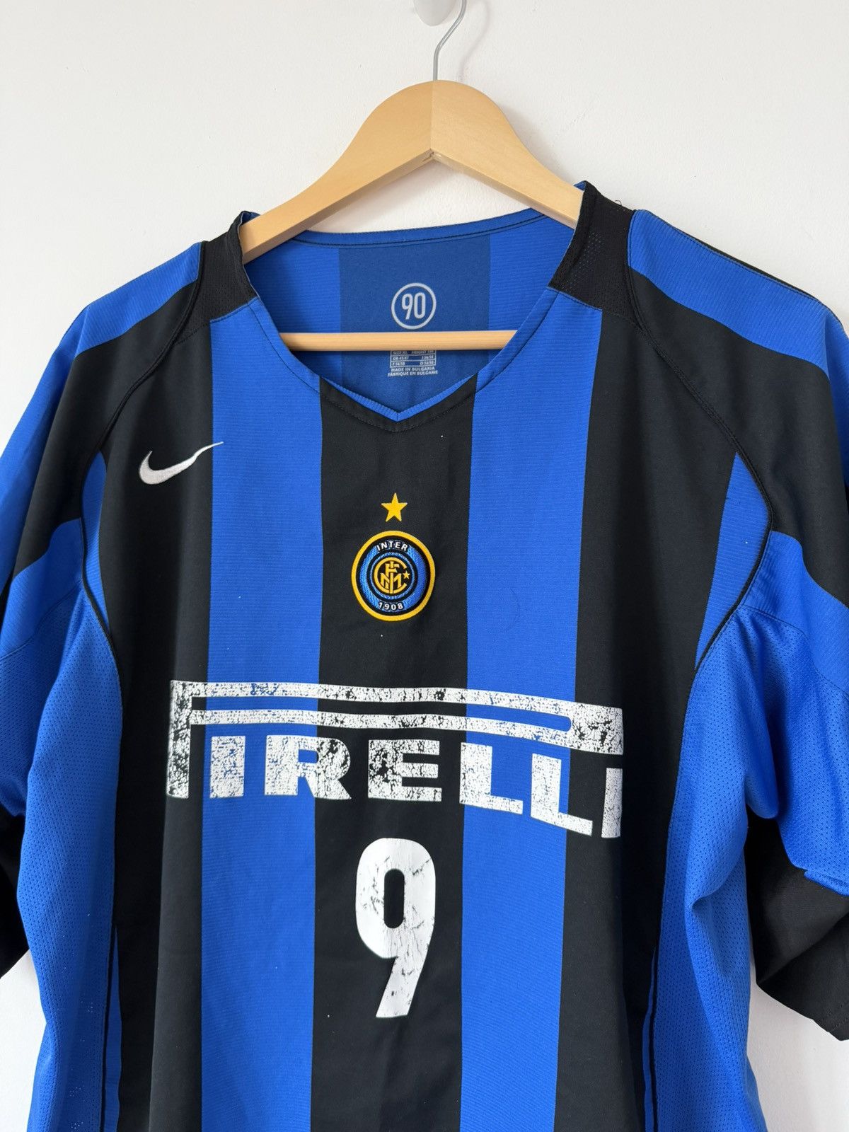 Inter Milan Nike Total 90 Zamorano #9 Home Jersey XL Vintage