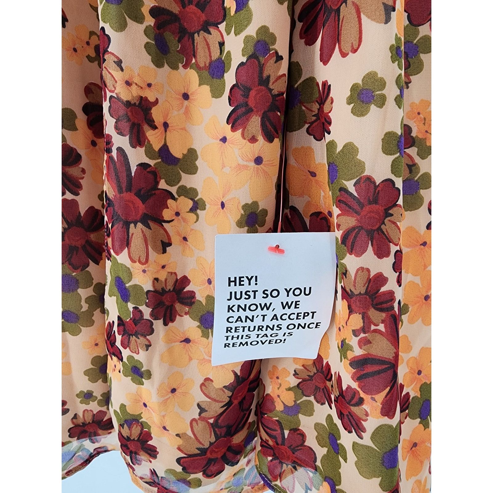 Asos ASOS Design Nude Floral Maxi Dress Women's Size 2 Size XS / US 0-2 / IT 36-38 - 10 Thumbnail