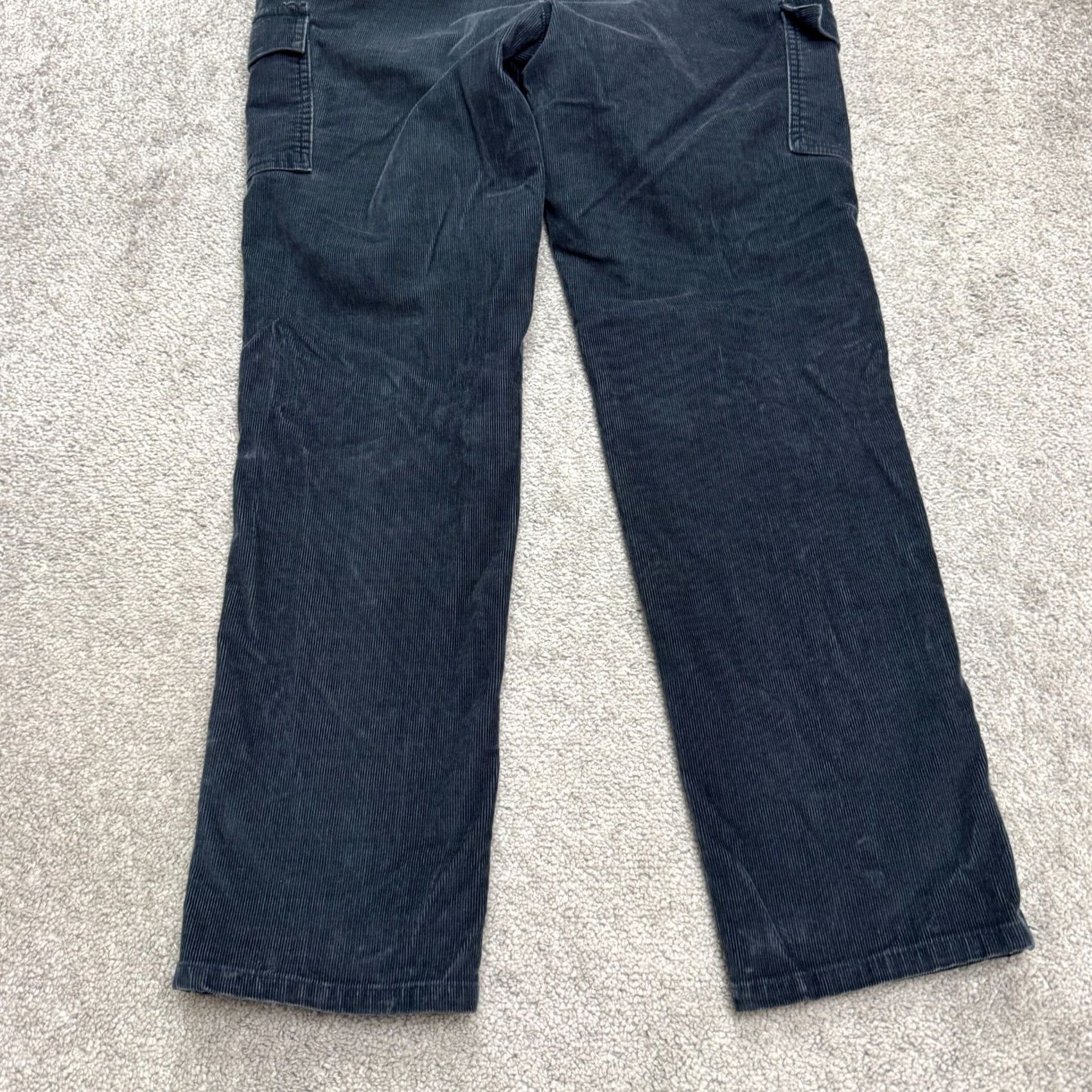 Vintage L.L. Bean Classic Fit Corduroy Cargo Pants Womens 12R Dark Blue Casual Outdoor Pants Size 34" / US 12 / IT 48 - 3 Thumbnail