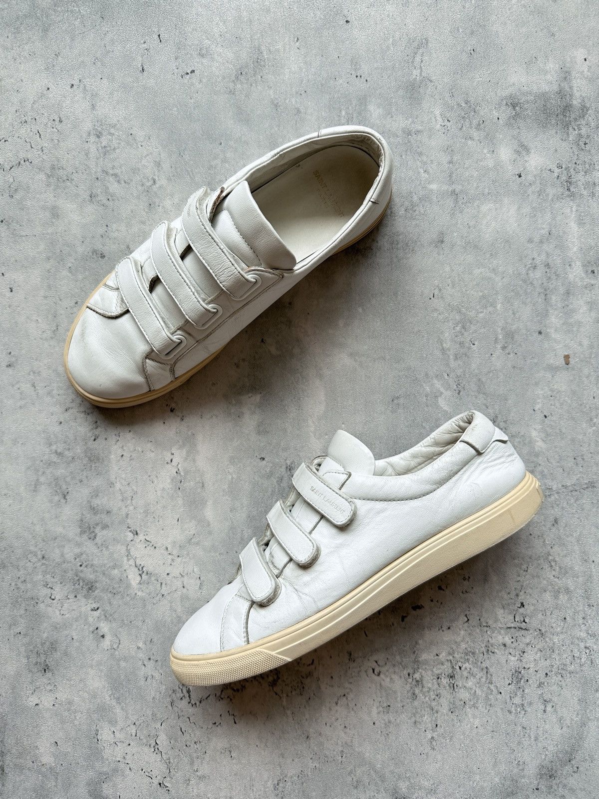 Saint Laurent Paris HEDI SLIMANE | SL/01 VELCRO STRAP COURT CLASSIC LOW TOP Size US 9 / EU 42 - 10 Thumbnail