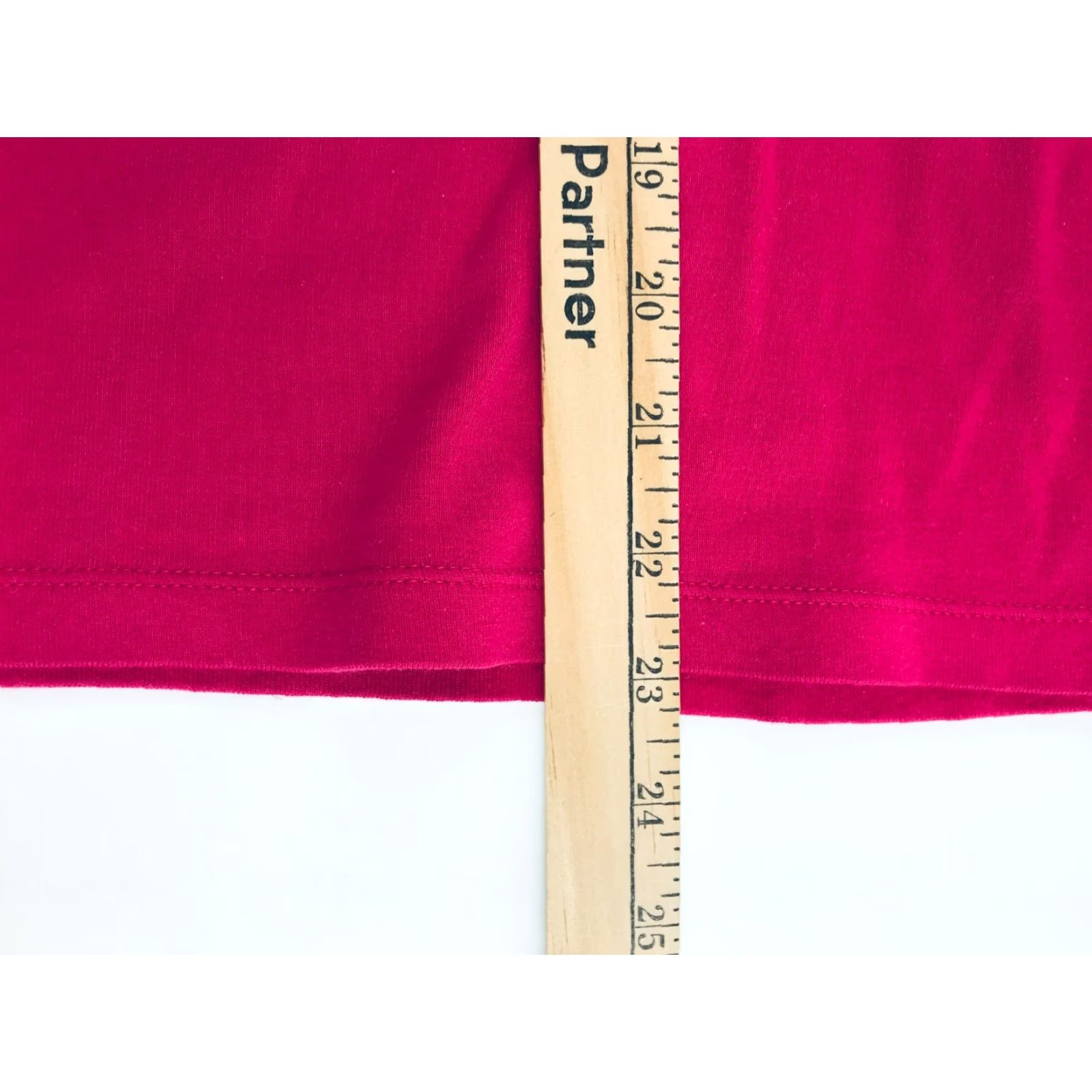 Croft & Barrow Croft & Barrow T-Shirt Women's M Ruby Red Pleated V-Neck Floral Embroidery Size M / US 6-8 / IT 42-44 - 5 Thumbnail