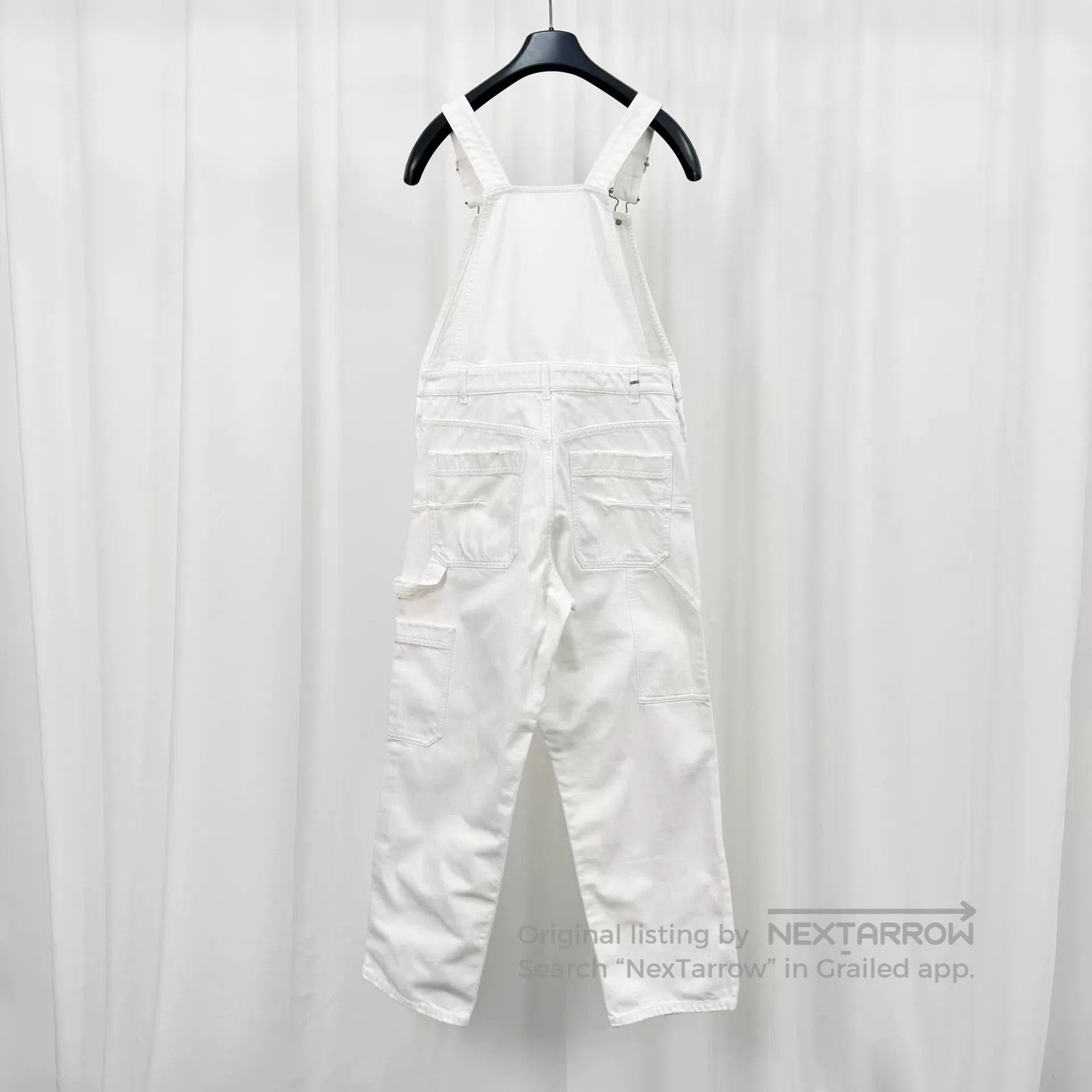 Dior Dior Embroidered Bee White Denim Overalls. Size 33" - 2 Thumbnail