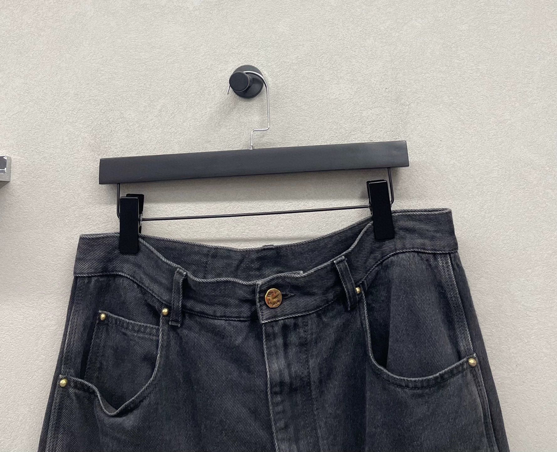Louis Vuitton vintage black distressed denim work pants Size US 33 - 5 Thumbnail
