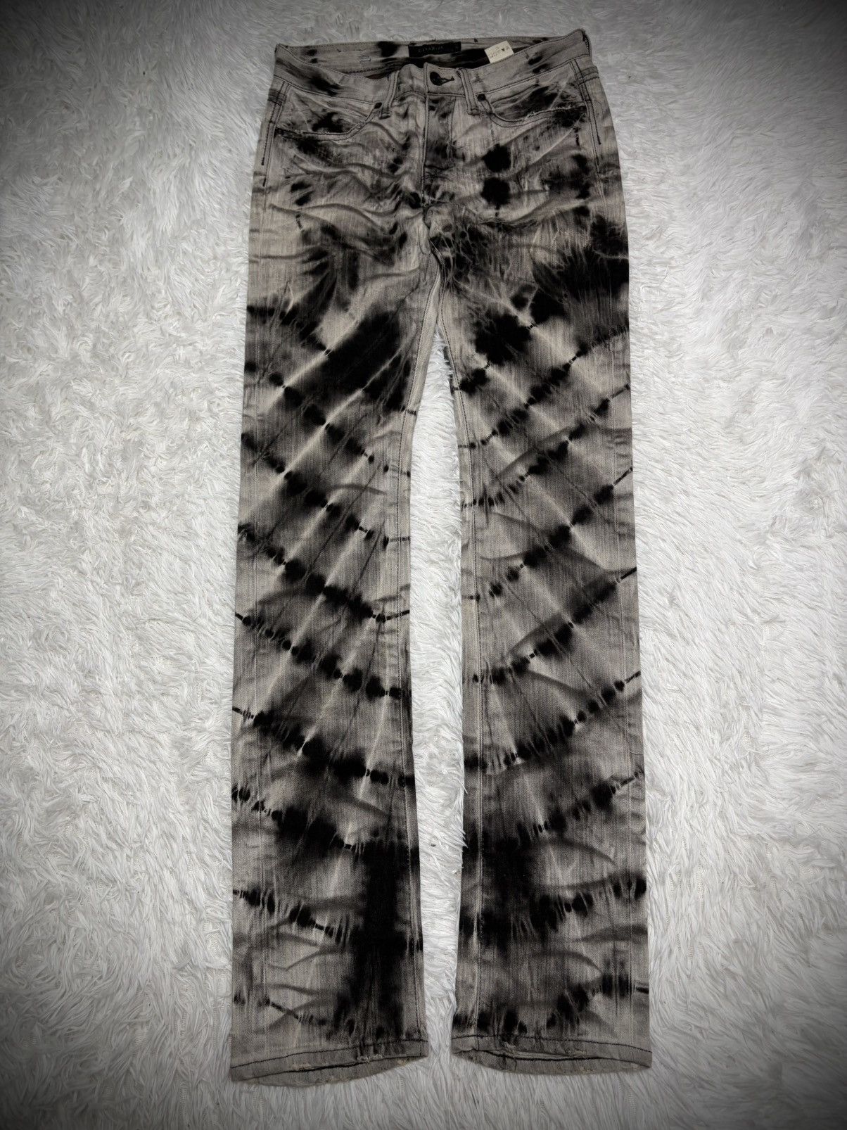 Rare Civarize barbwire tiedye abstract jeans