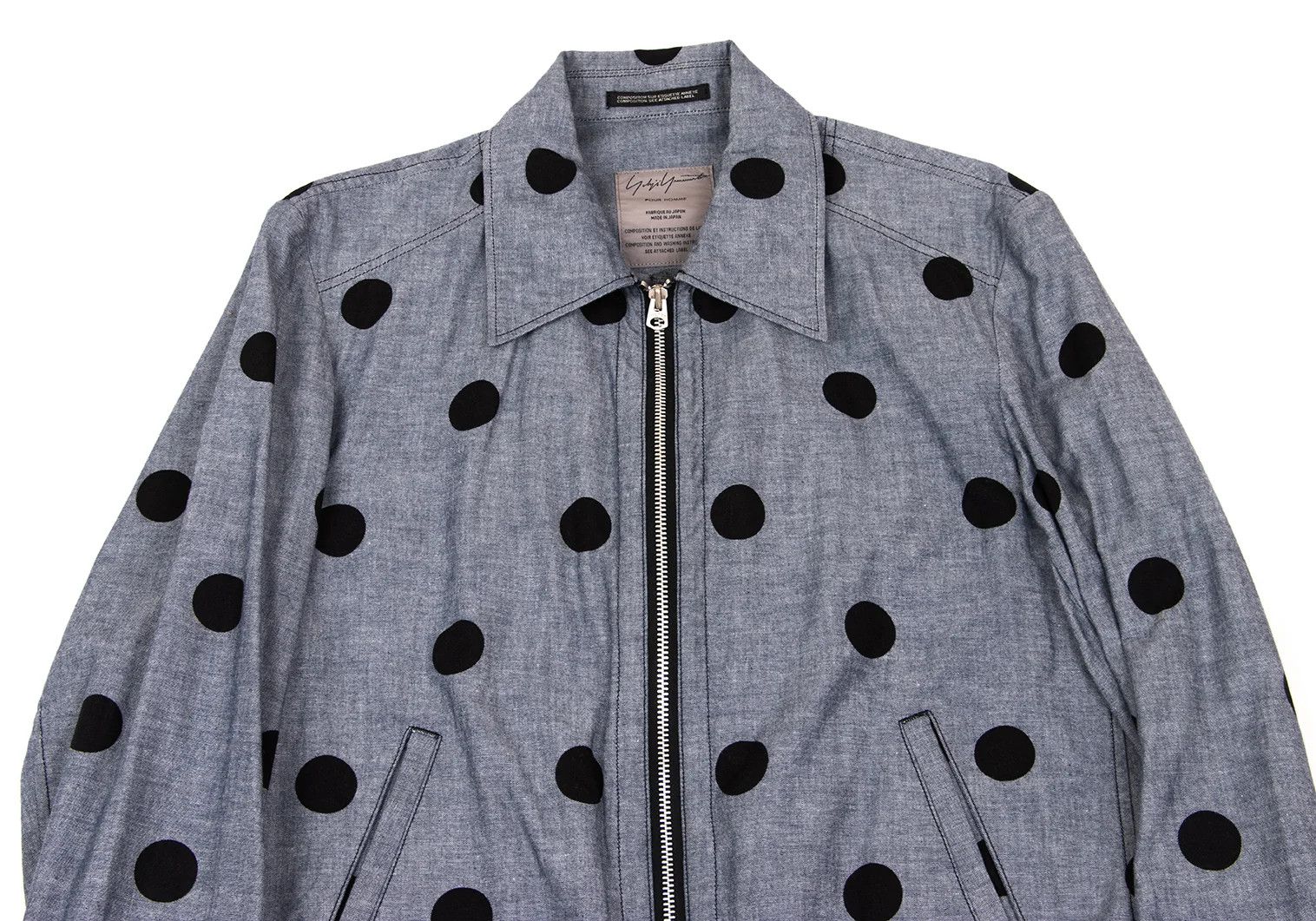 Yohji Yamamoto Yohji Yamamoto Cotton Dot Double Zip Jacket Size US M / EU 48-50 / 2 - 2 Thumbnail
