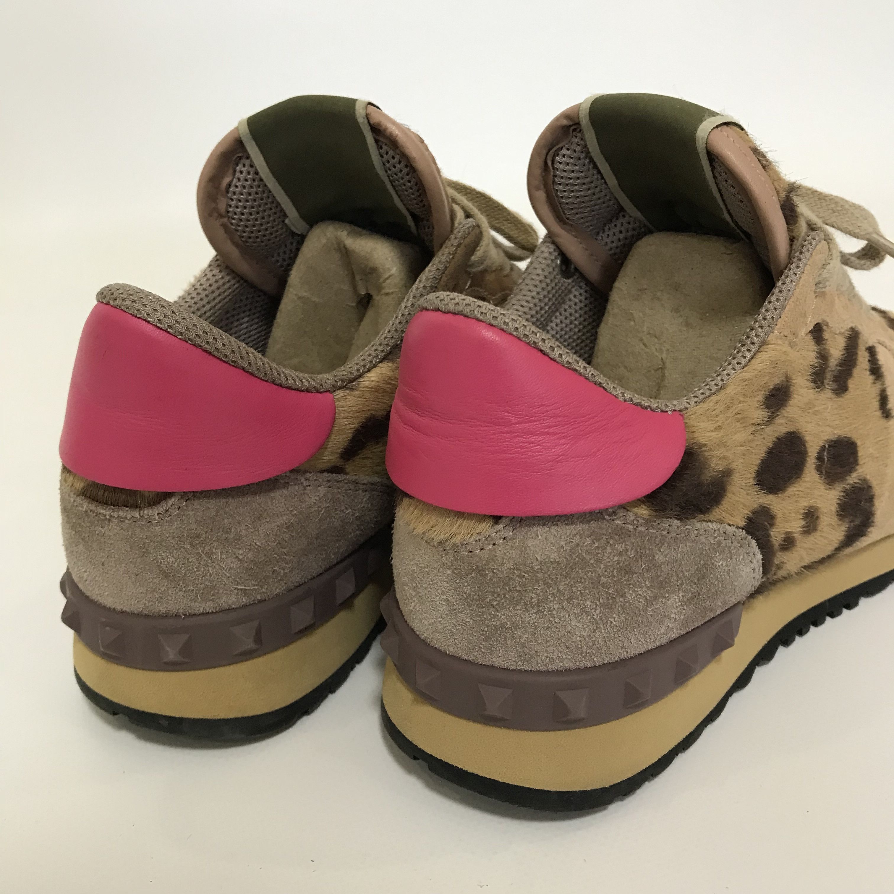 Valentino VALENTINO Garavani Rockrunner Leopard Print Sneakers Shoes Size US 6 / IT 36 - 12 Thumbnail