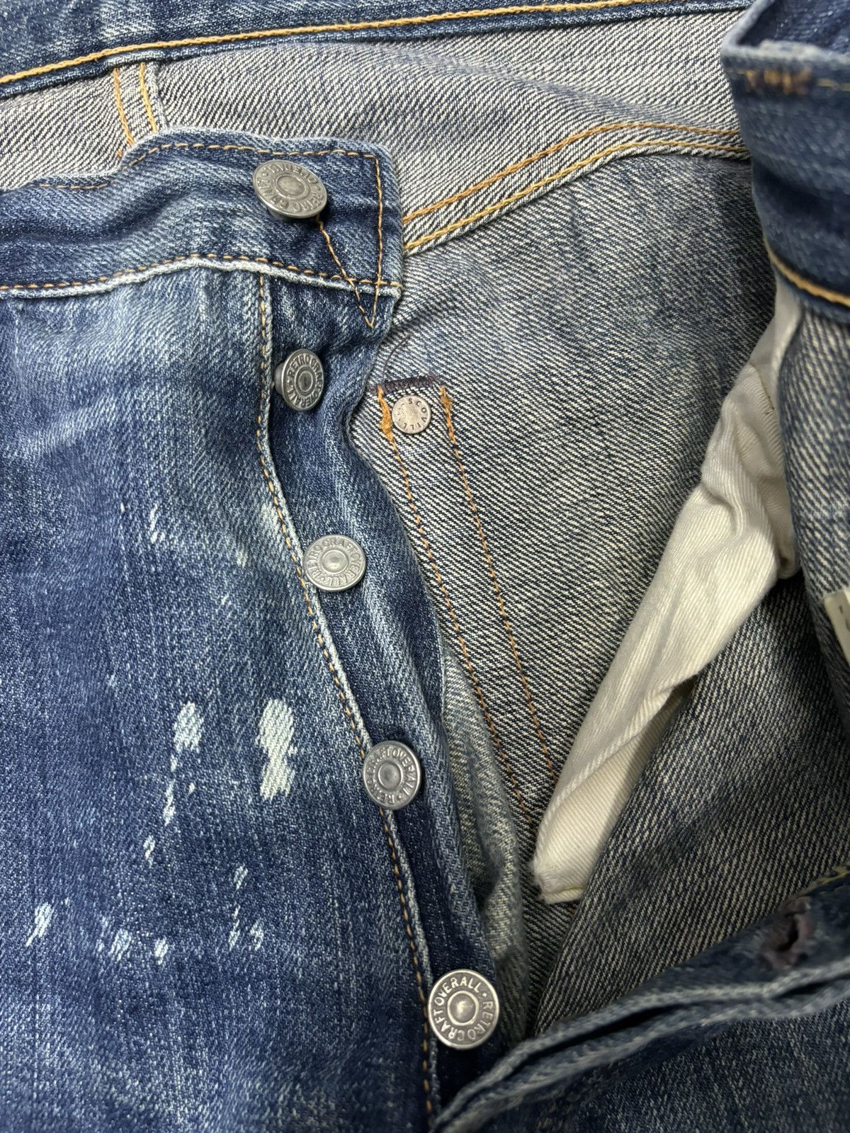 Japanese Brand × Stevenson Overall Co. RETRO CRAFT OVERALL SELVEDGE DENIM JAPANESE JEANS Size US 35 - 9 Thumbnail