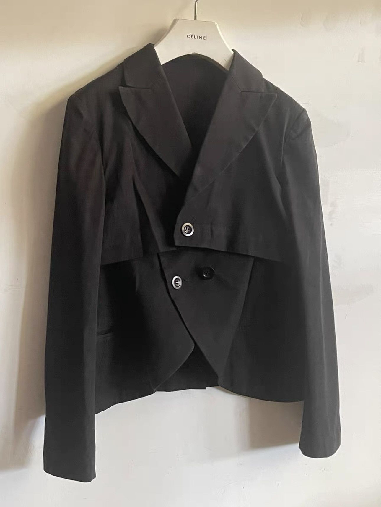 Yohji Yamamoto Yohji Yamamoto｜Deconstructed multi-panel suit jacket Size XXS / US 00 / IT 34 - 2 Thumbnail