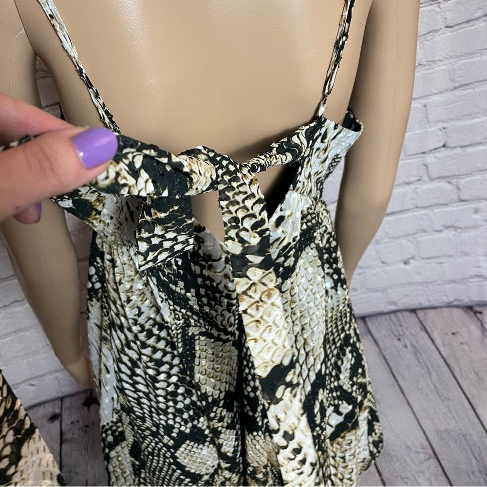 Zara New Zara Snake Print Babydoll Dress Top Size S Size S / US 4 / IT 40 - 9 Thumbnail