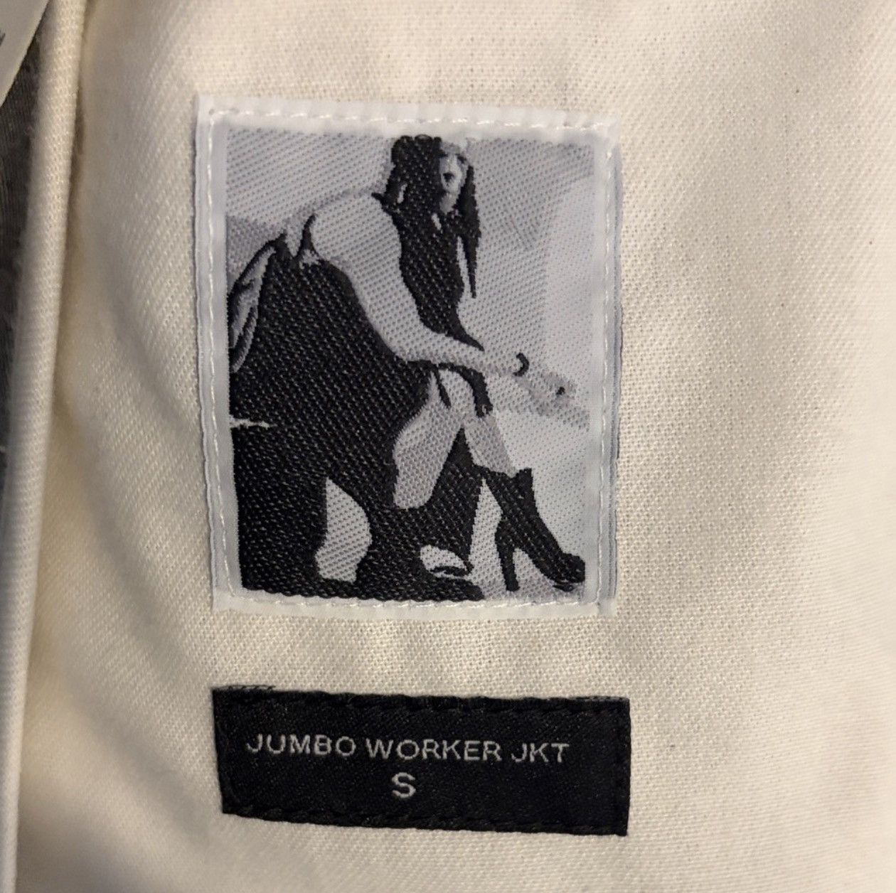 Rick Owens Drkshdw Rick Owens DRKSHDW Jumbo Worker Milk Melange Denim Jacket Size US XL / EU 56 / 4 - 9 Thumbnail