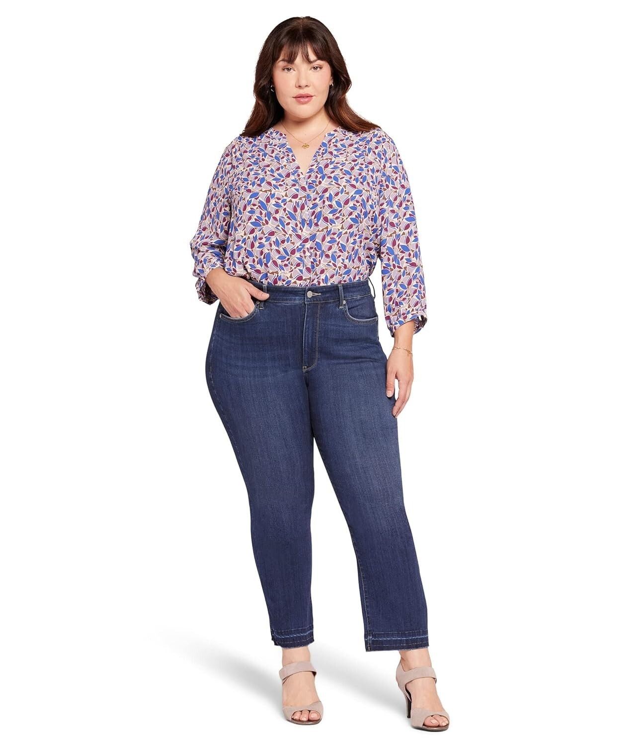 NYDJ NYDJ Plus Size Marilyn Ankle Release Hem Wonderland ( 24W ) Size 24" / US 00 / IT 34 - 1 Thumbnail