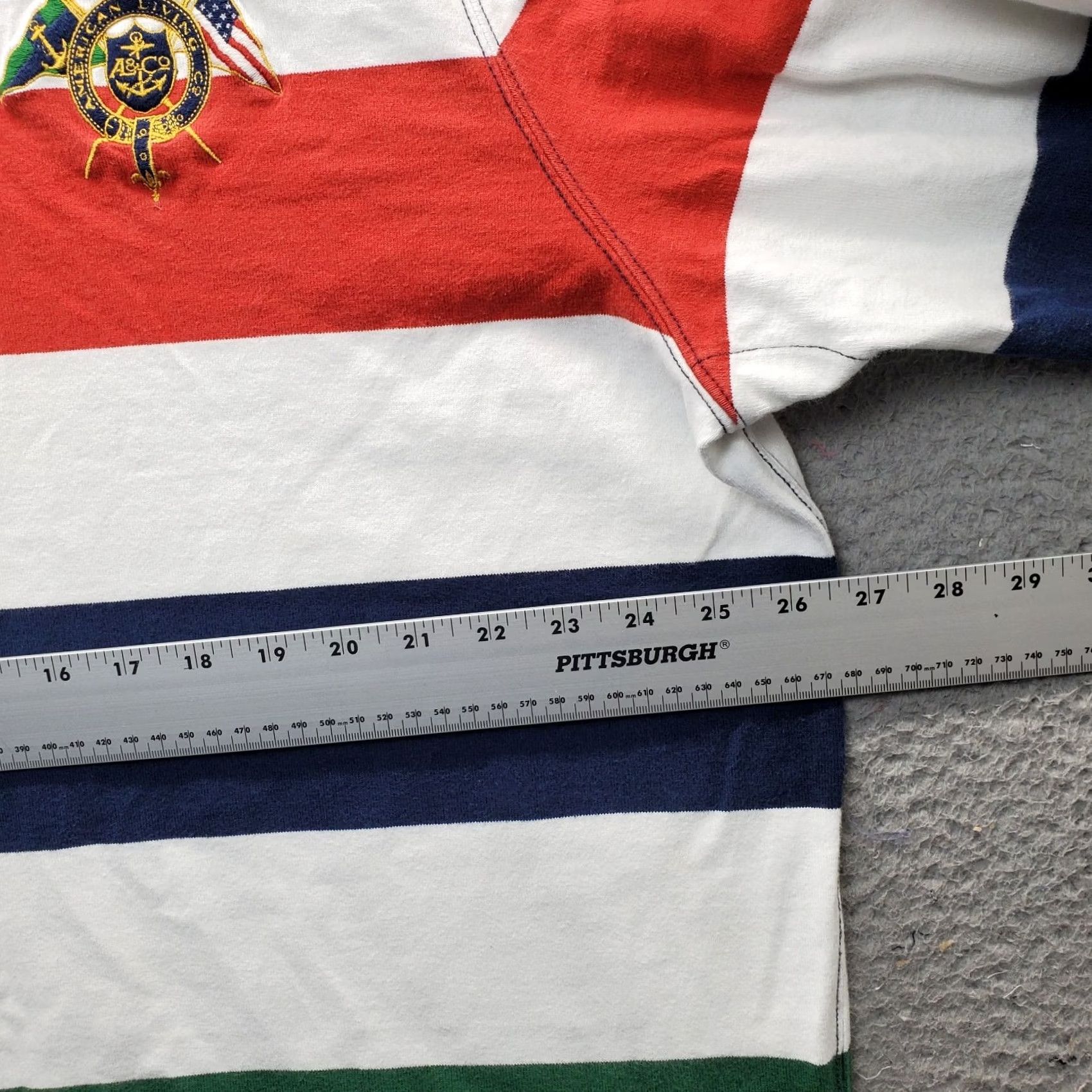 Logo 7 American Living Rugby Shirt Mens XXL Striped Embroidered Logo Collar Slit Polo Shirt Size US XXL / EU 58 / 5 - 4 Thumbnail