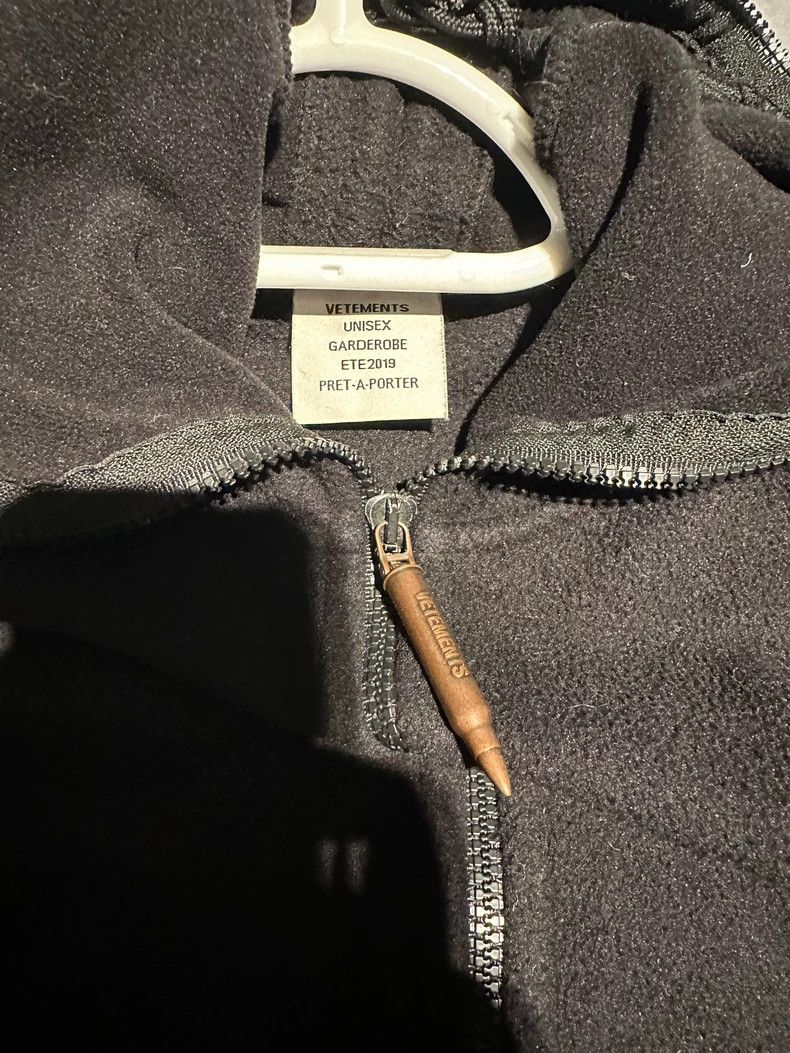 Vetements Vetements Gimp Mask Black Bullet Zip Fleece Hoodie Size US M / EU 48-50 / 2 - 4 Thumbnail