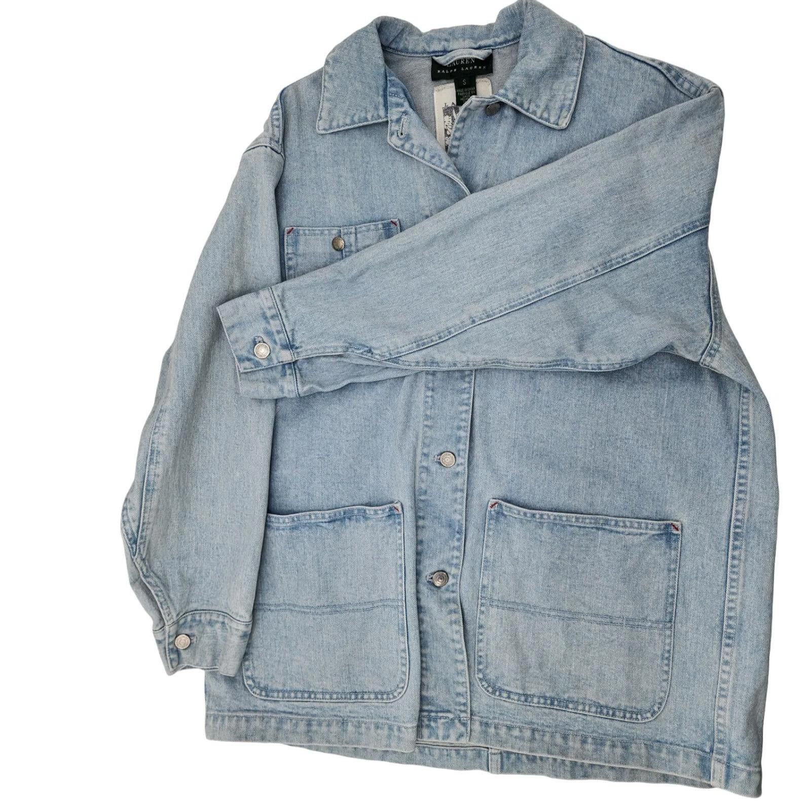 Lauren Ralph Lauren Lauren, Ralph Lauren. 90s Denim Oversized Barn Coat. Small Size S / US 4 / IT 40 - 6 Thumbnail