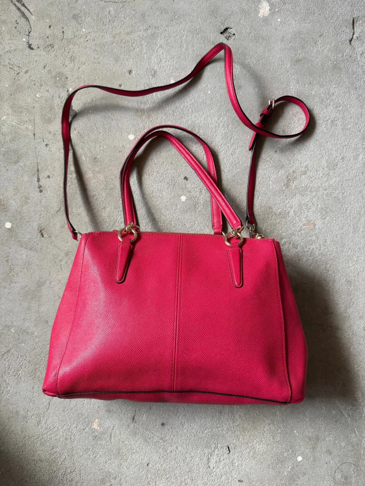 Coach Coach 2Way Crossgrain Christie Shoulder Bag Pink Size ONE SIZE - 6 Thumbnail
